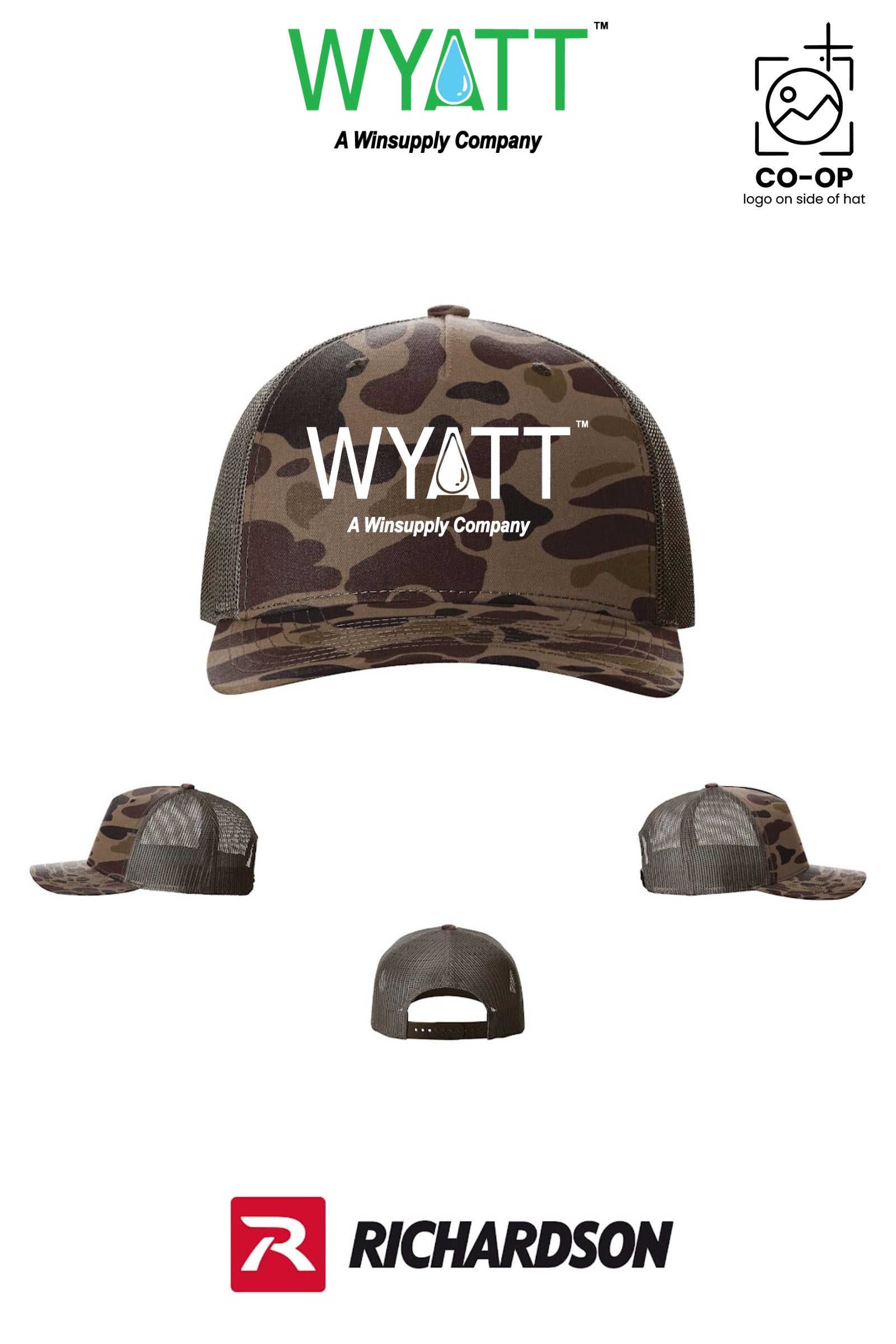 Richardson 112PFP Printed Five-Panel Trucker - Wyatt Irrigation of Santa Rosa