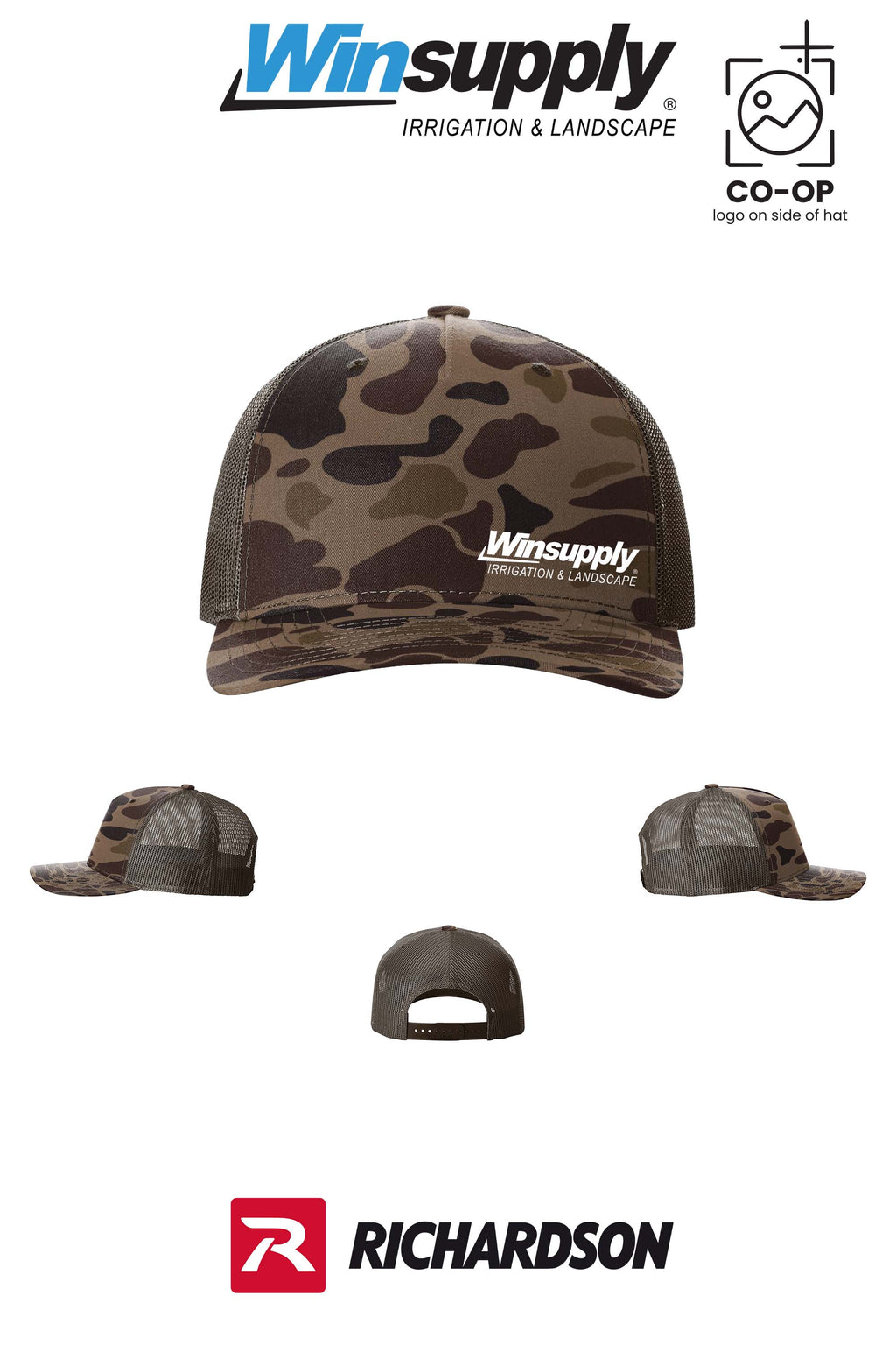 Richardson 112PFP Printed Five-Panel Trucker *offset logo* - Winsupply NE Albuquerque NM Co.