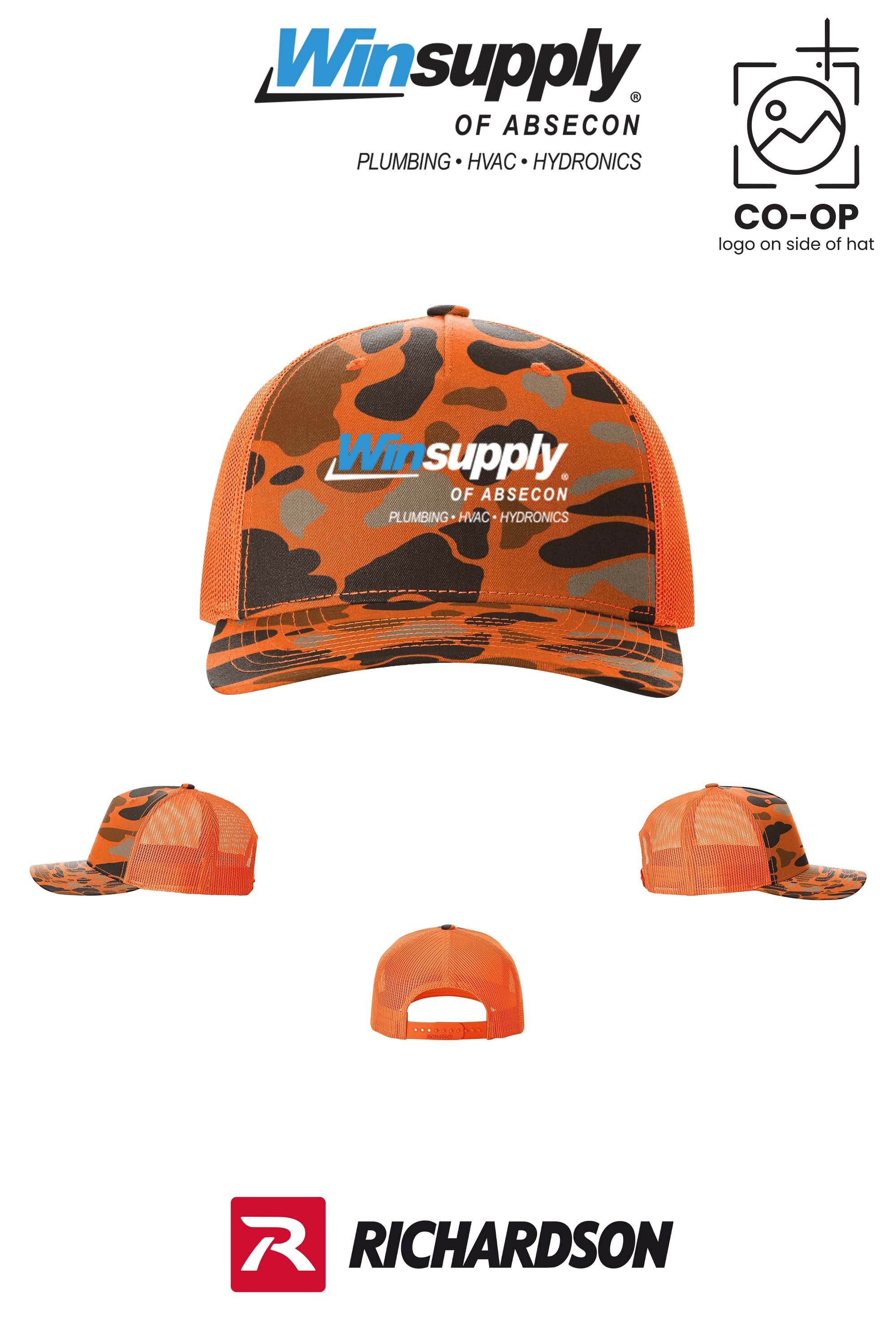 Richardson 112PFP Printed Five-Panel Trucker - Winsupply of Absecon