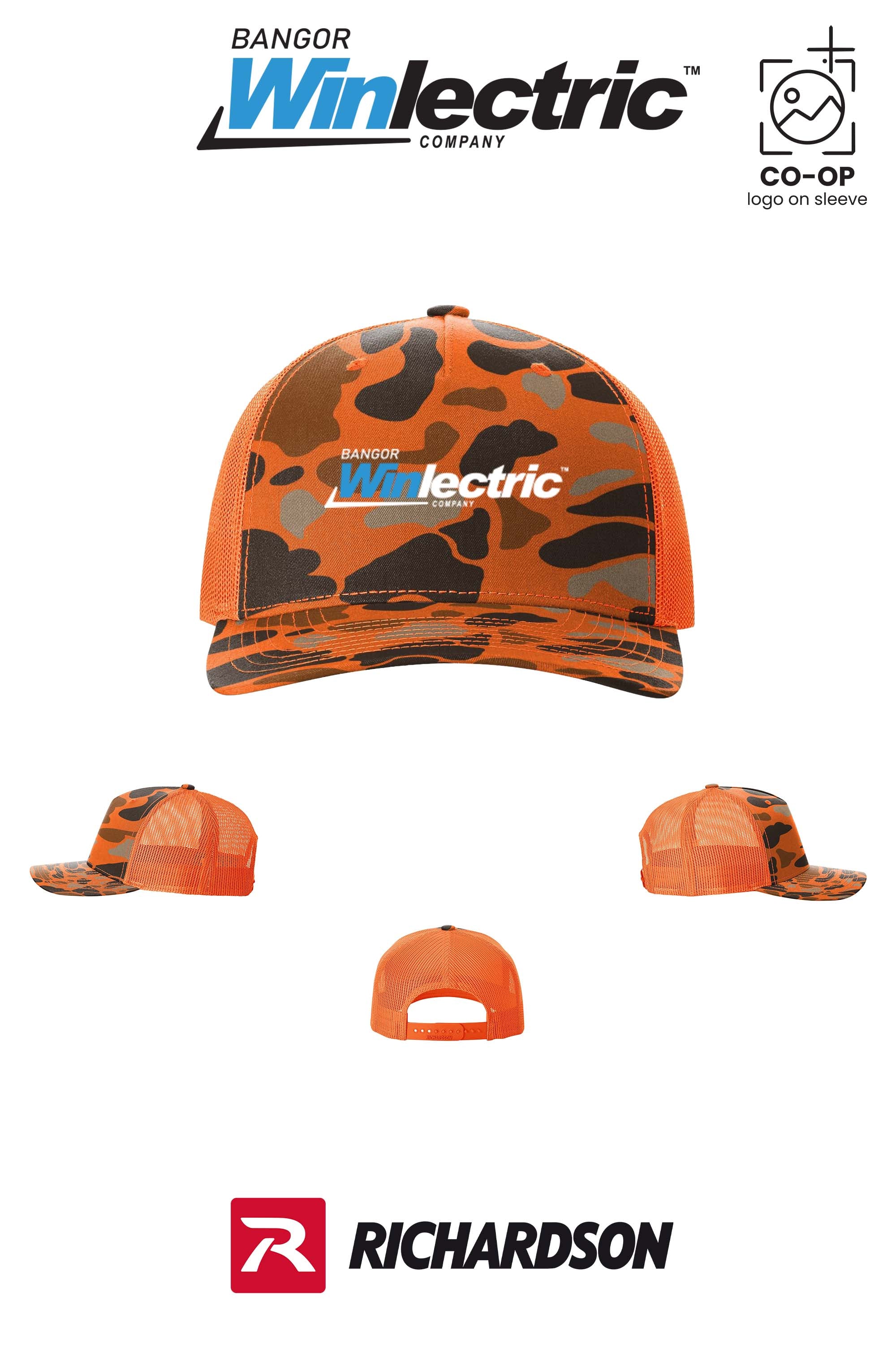 Richardson 112PFP Printed Five-Panel Trucker - Winlectric Bangor