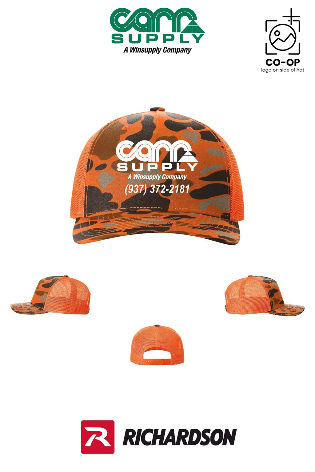 Richardson 112PFP Printed Five-Panel Trucker - Carr Supply - Xenia