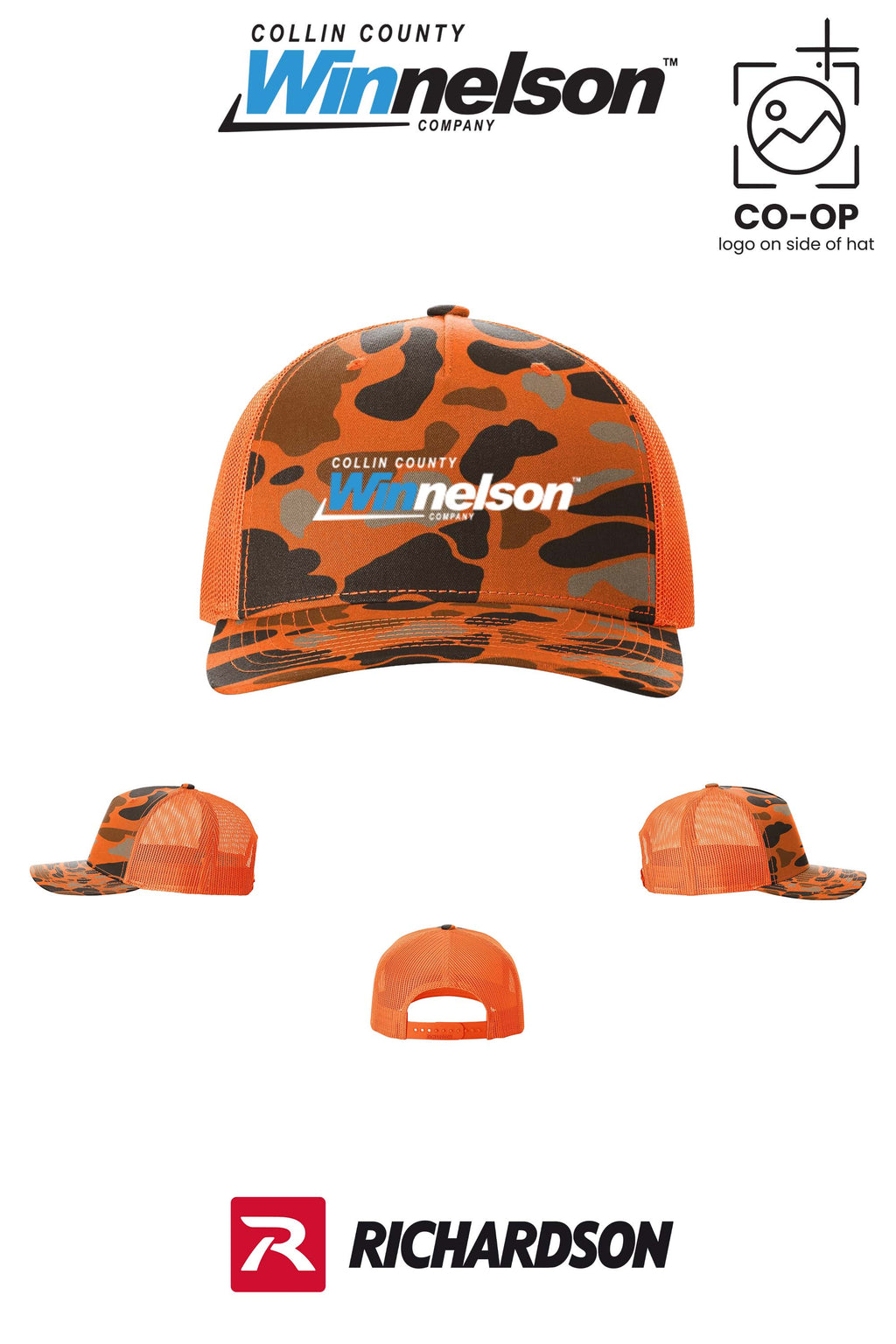 Richardson 112PFP Printed Five-Panel Trucker - Collin County Winnelson