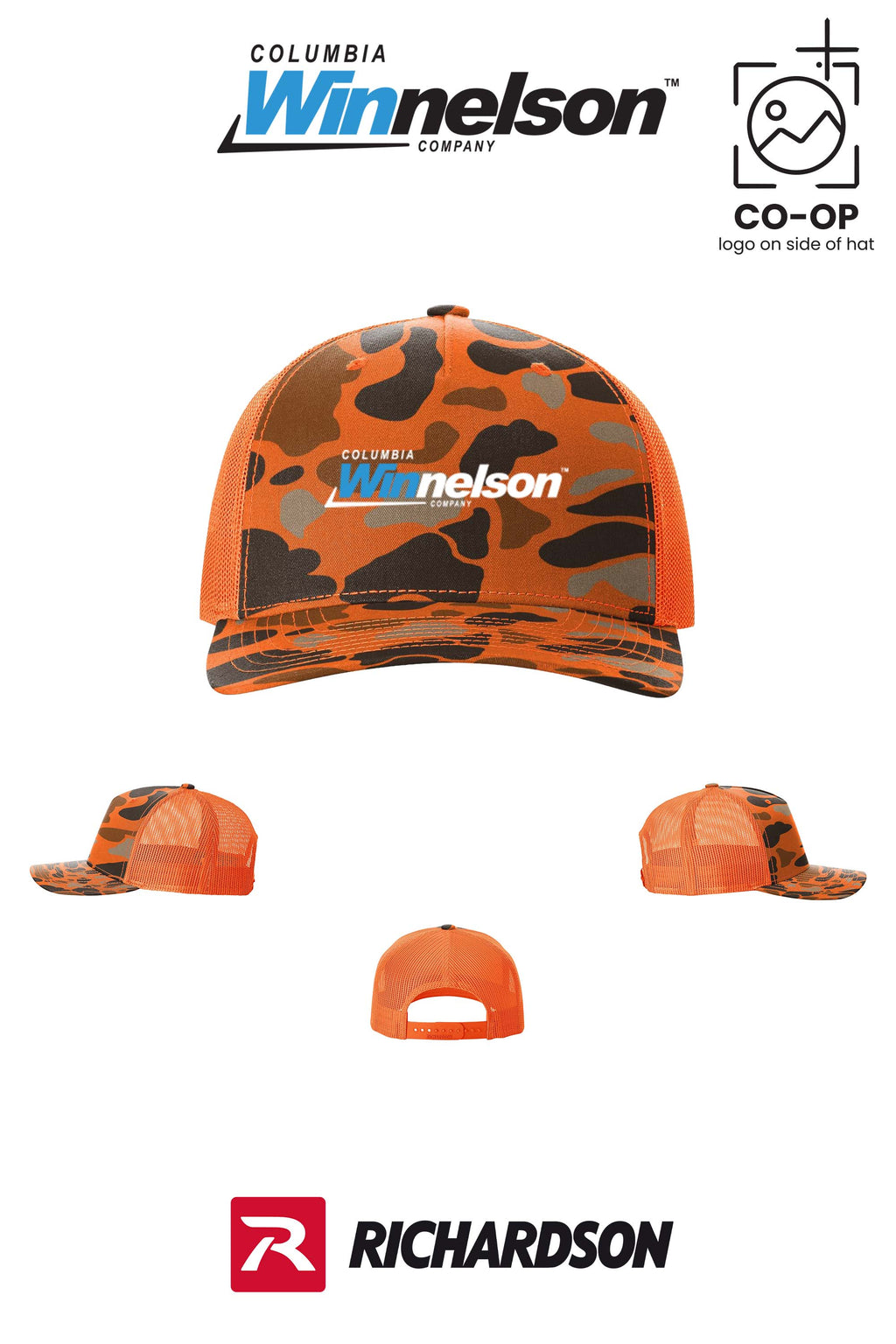 Richardson 112PFP Printed Five-Panel Trucker - Columbia MO Winnelson