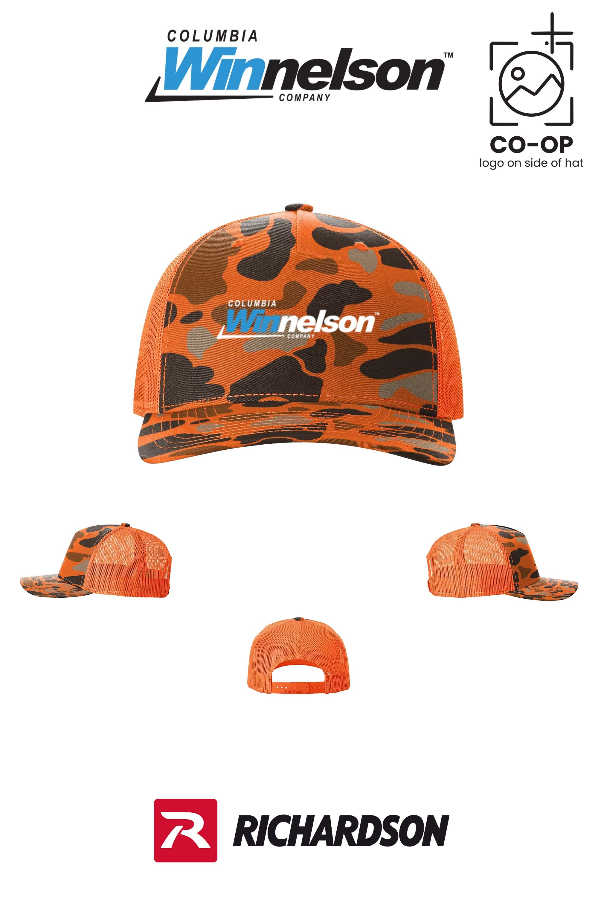 Richardson 112PFP Printed Five-Panel Trucker - Columbia MO Winnelson