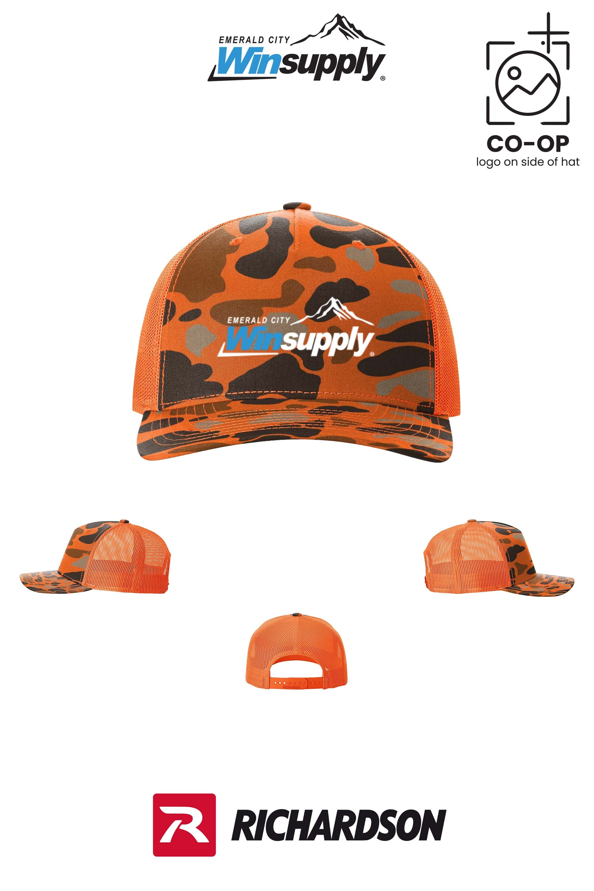 Richardson 112PFP Printed Five-Panel Trucker - Winsupply Emerald City