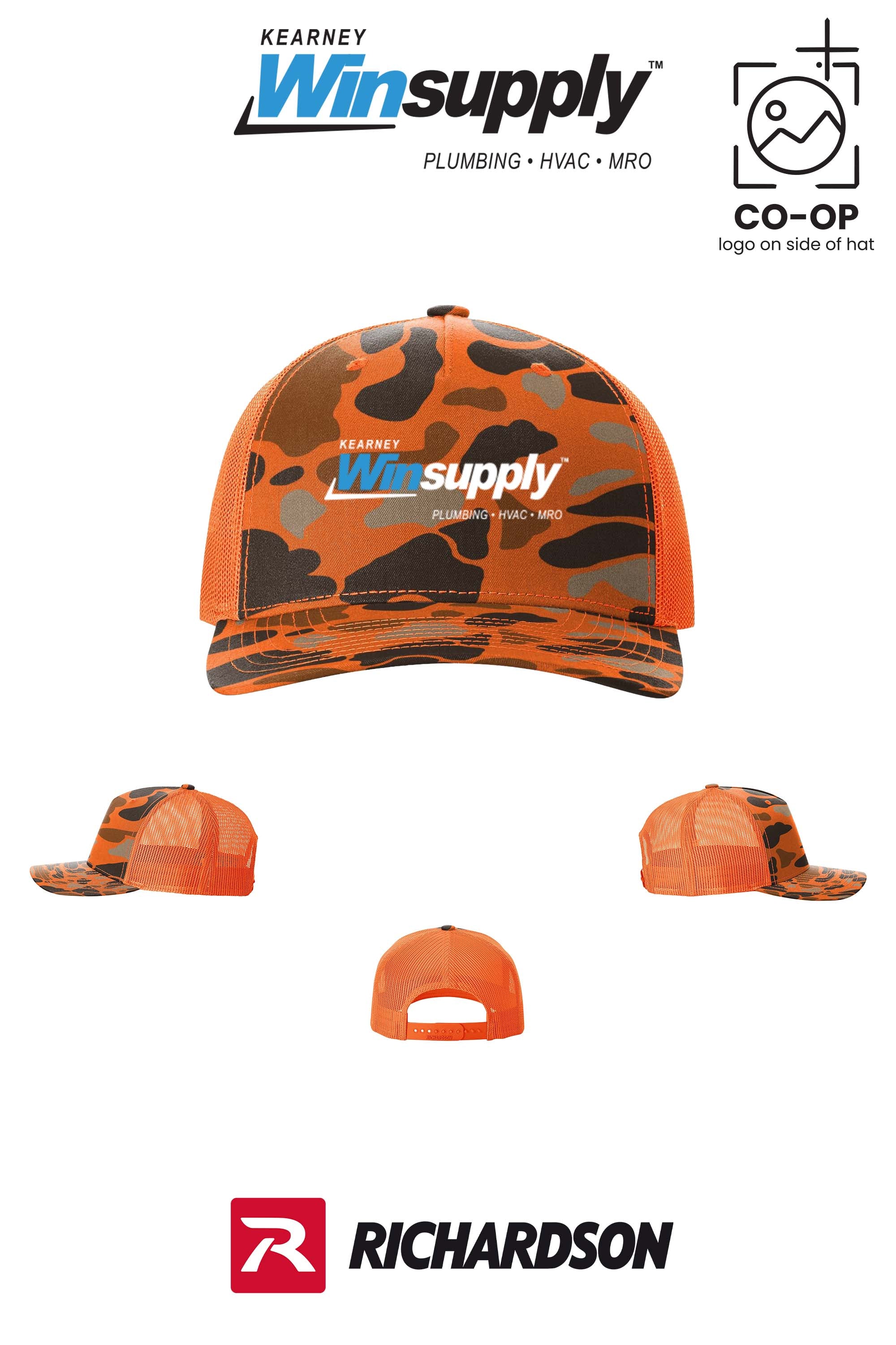 Richardson 112PFP Printed Five-Panel Trucker - Kearney Winsupply