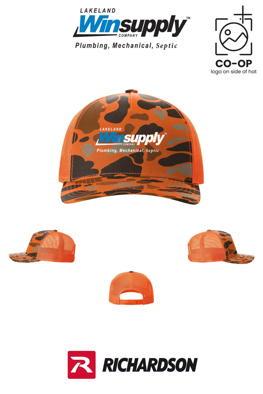 Richardson 112PFP Printed Five-Panel Trucker - Lakeland Winsupply