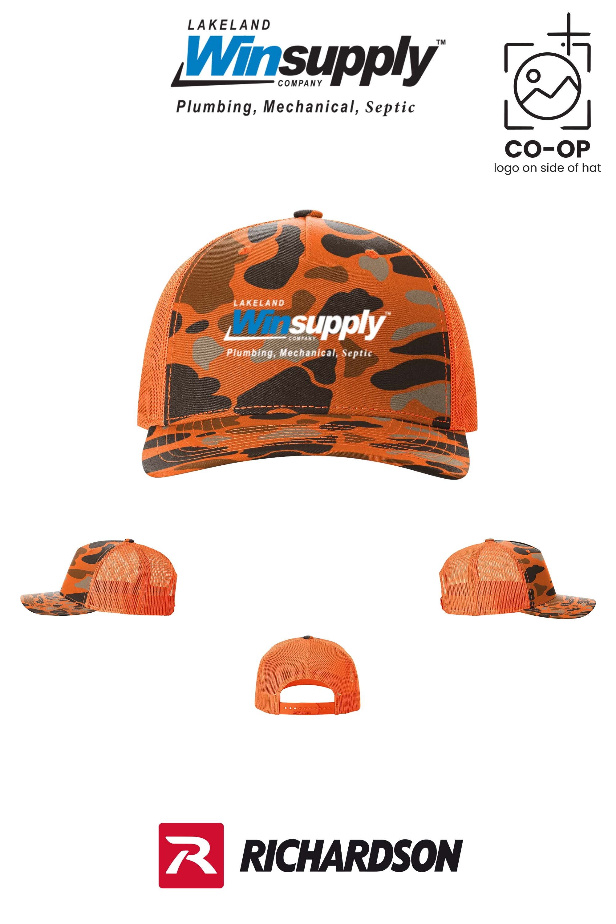 Richardson 112PFP Printed Five-Panel Trucker - Lakeland Winsupply