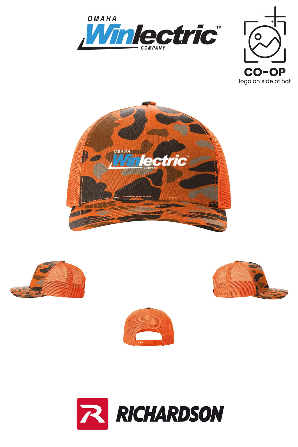 Richardson 112PFP Printed Five-Panel Trucker - Omaha Winlectric