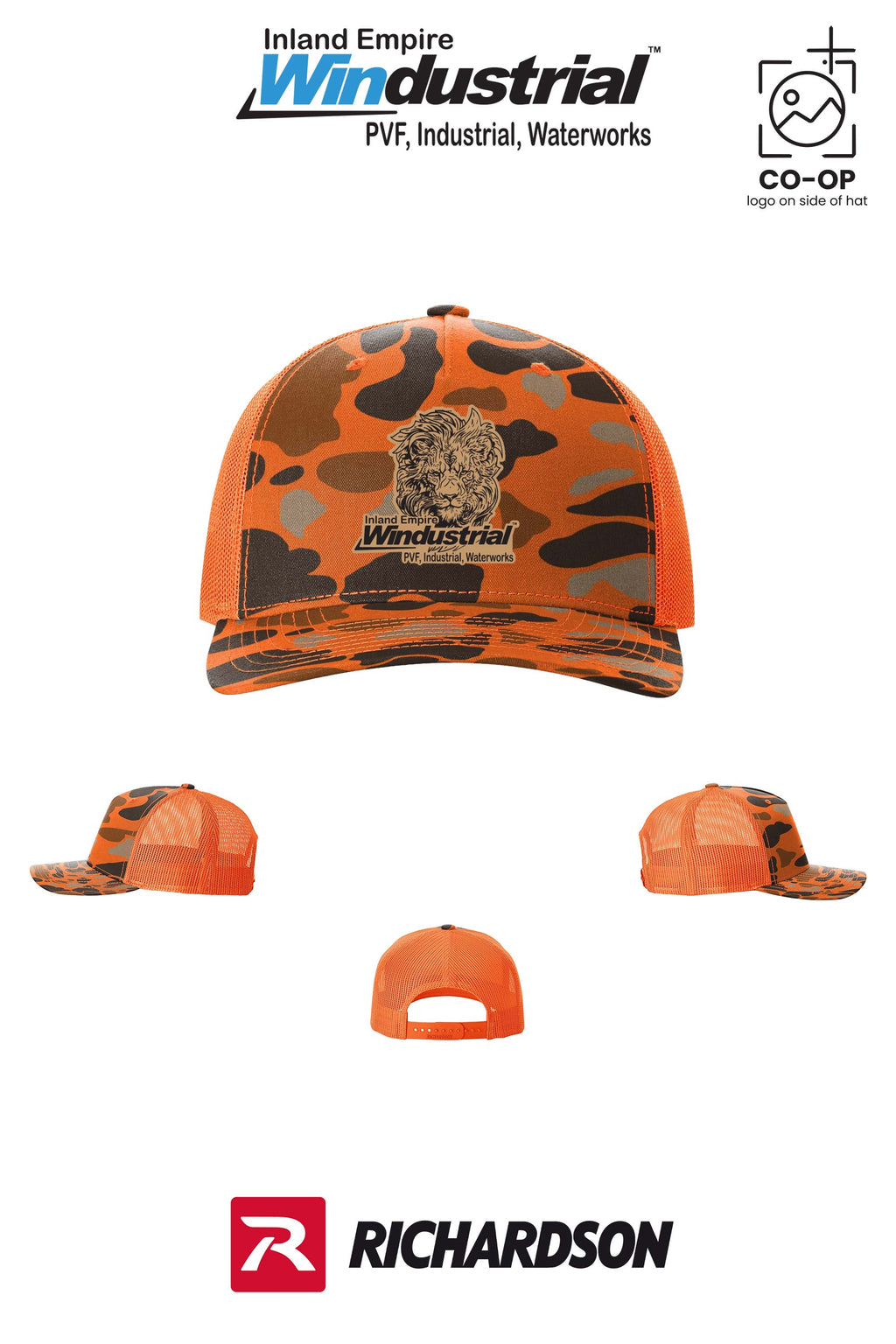 Richardson 112PFP Printed Five-Panel Trucker - Inland Empire Windustrial