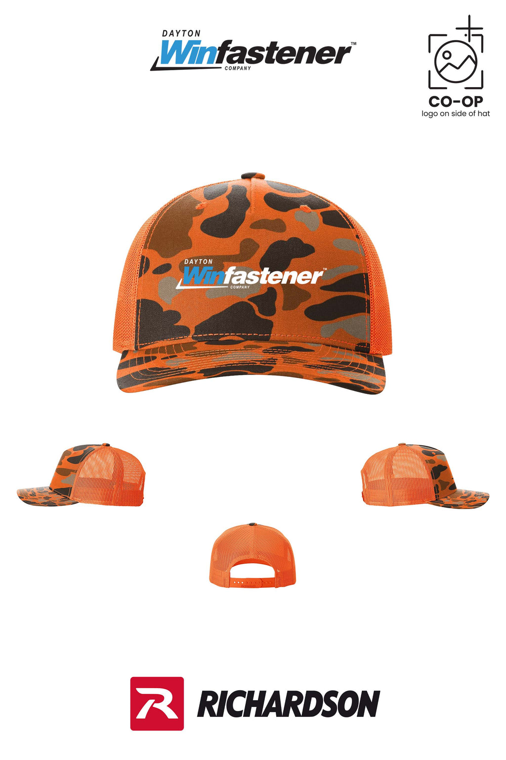 Richardson 112PFP Printed Five-Panel Trucker - Dayton Winfastener