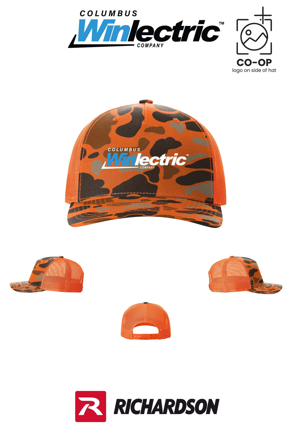 Richardson 112PFP Printed Five-Panel Trucker - Columbus Winlectric