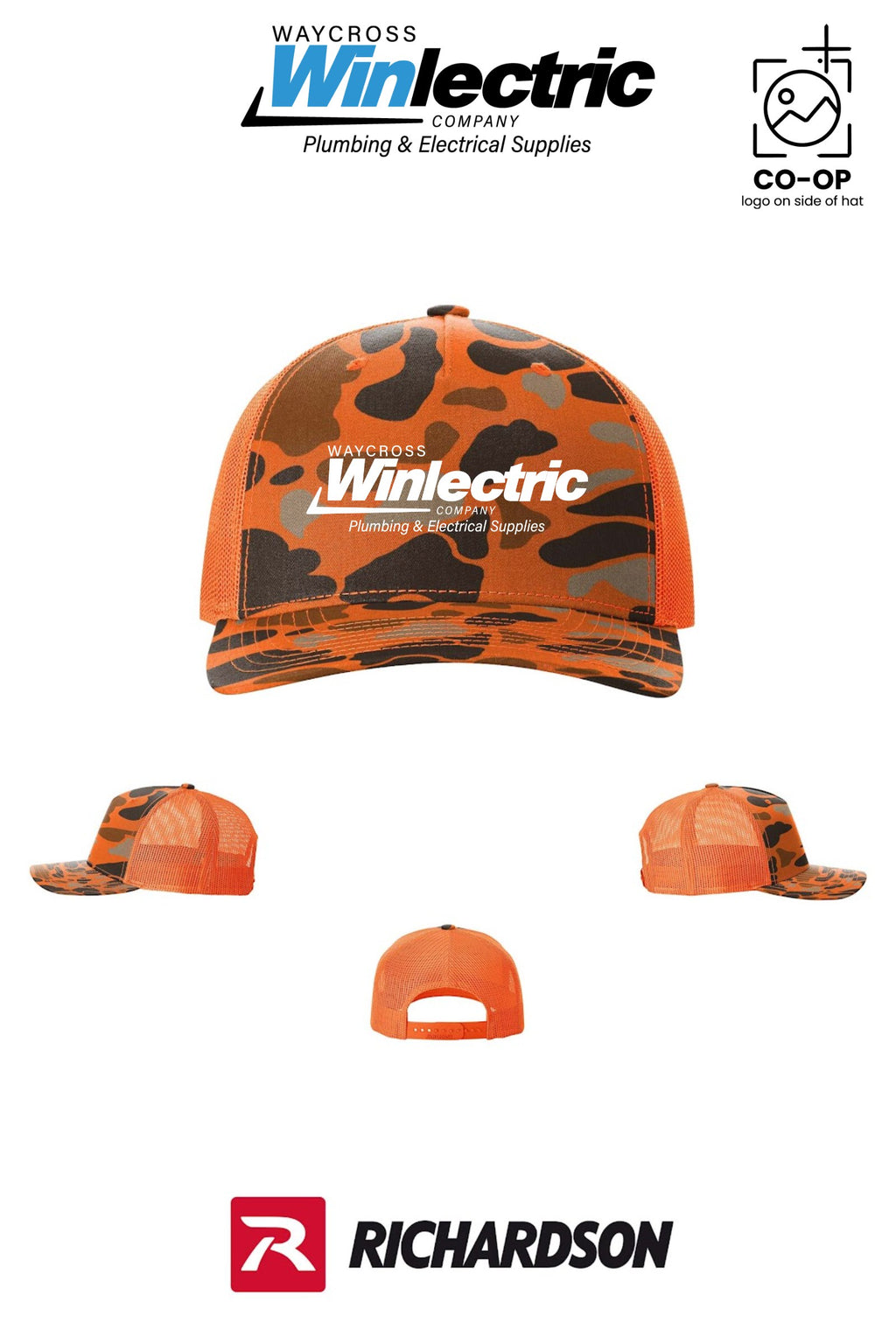 Richardson 112PFP Printed Five-Panel Trucker - Waycross Winlectric