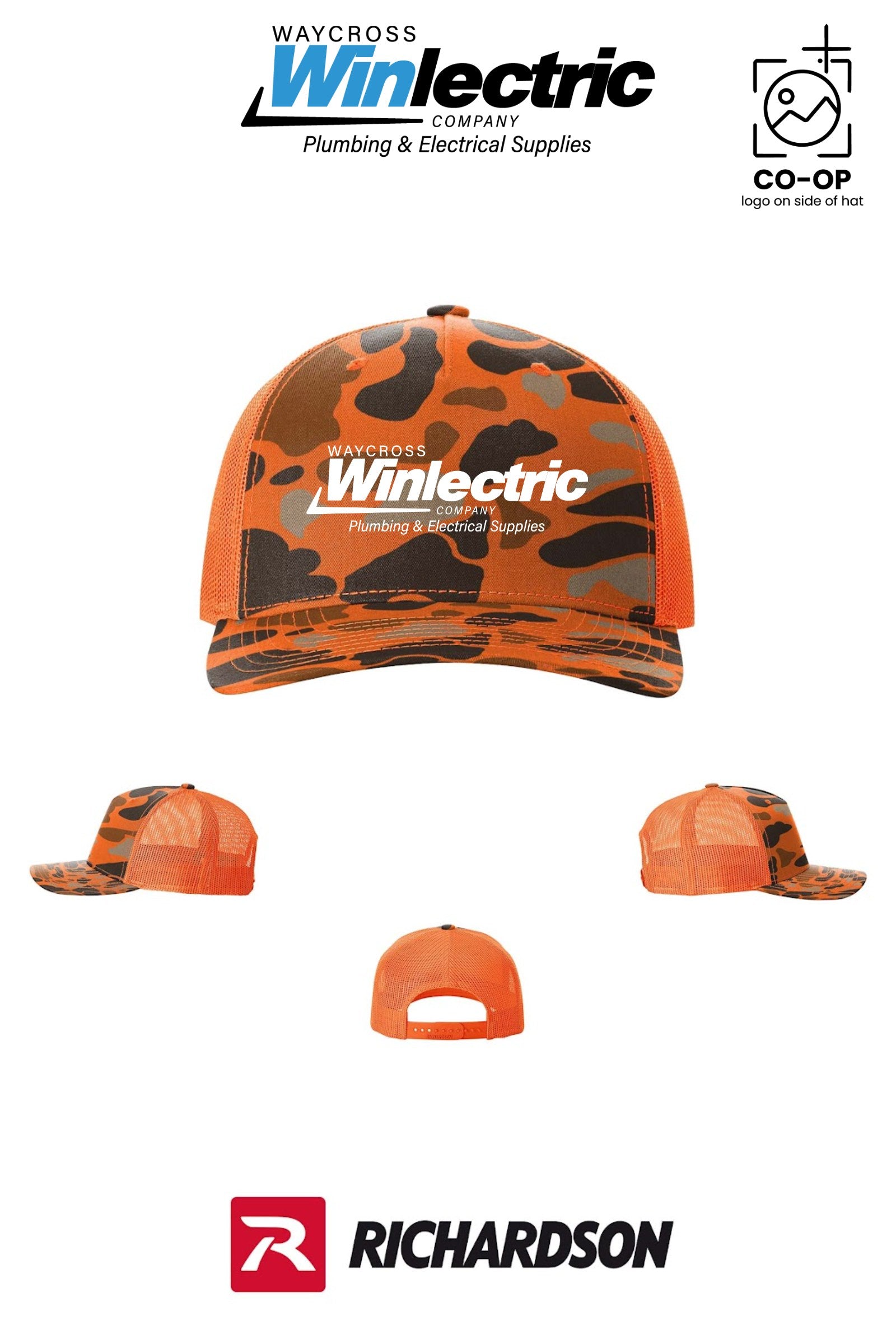 Richardson 112PFP Printed Five-Panel Trucker - Waycross Winlectric