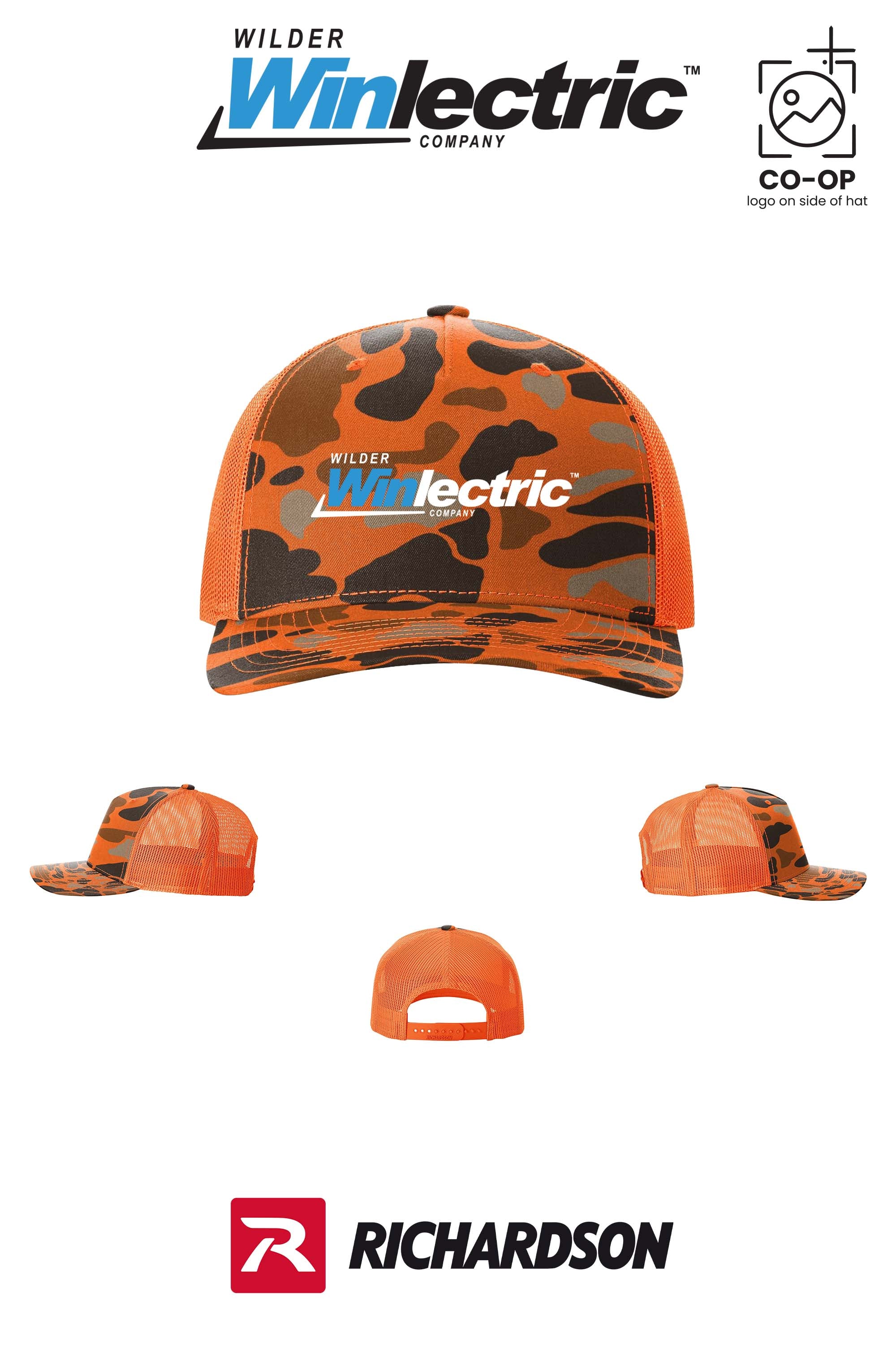 Richardson 112PFP Printed Five-Panel Trucker - Wilder Winlectric
