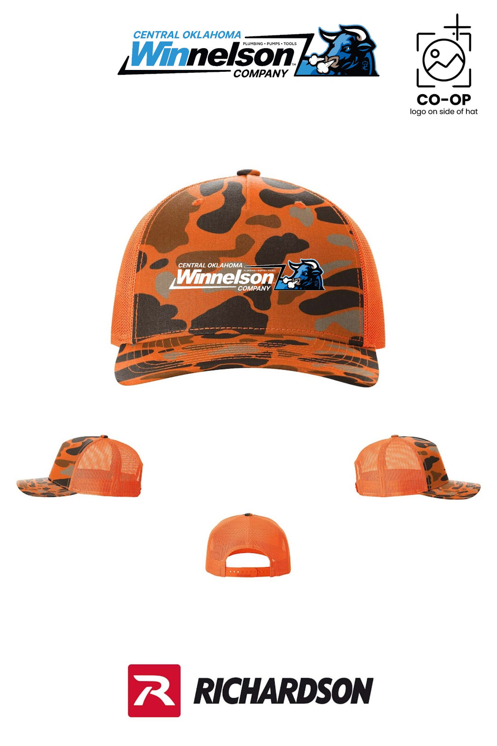 Richardson 112PFP Printed Five-Panel Trucker - Winnelson Central Oklahoma