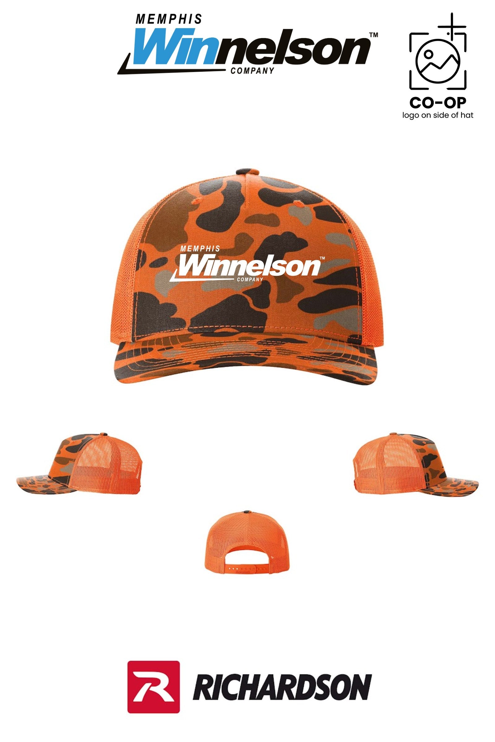Richardson 112PFP Printed Five-Panel Trucker - Memphis Winnelson