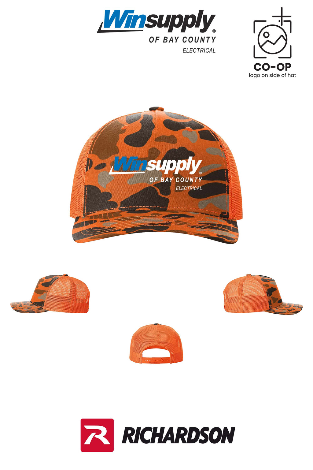 Richardson 112PFP Printed Five-Panel Trucker - Winsupply Bay County FL