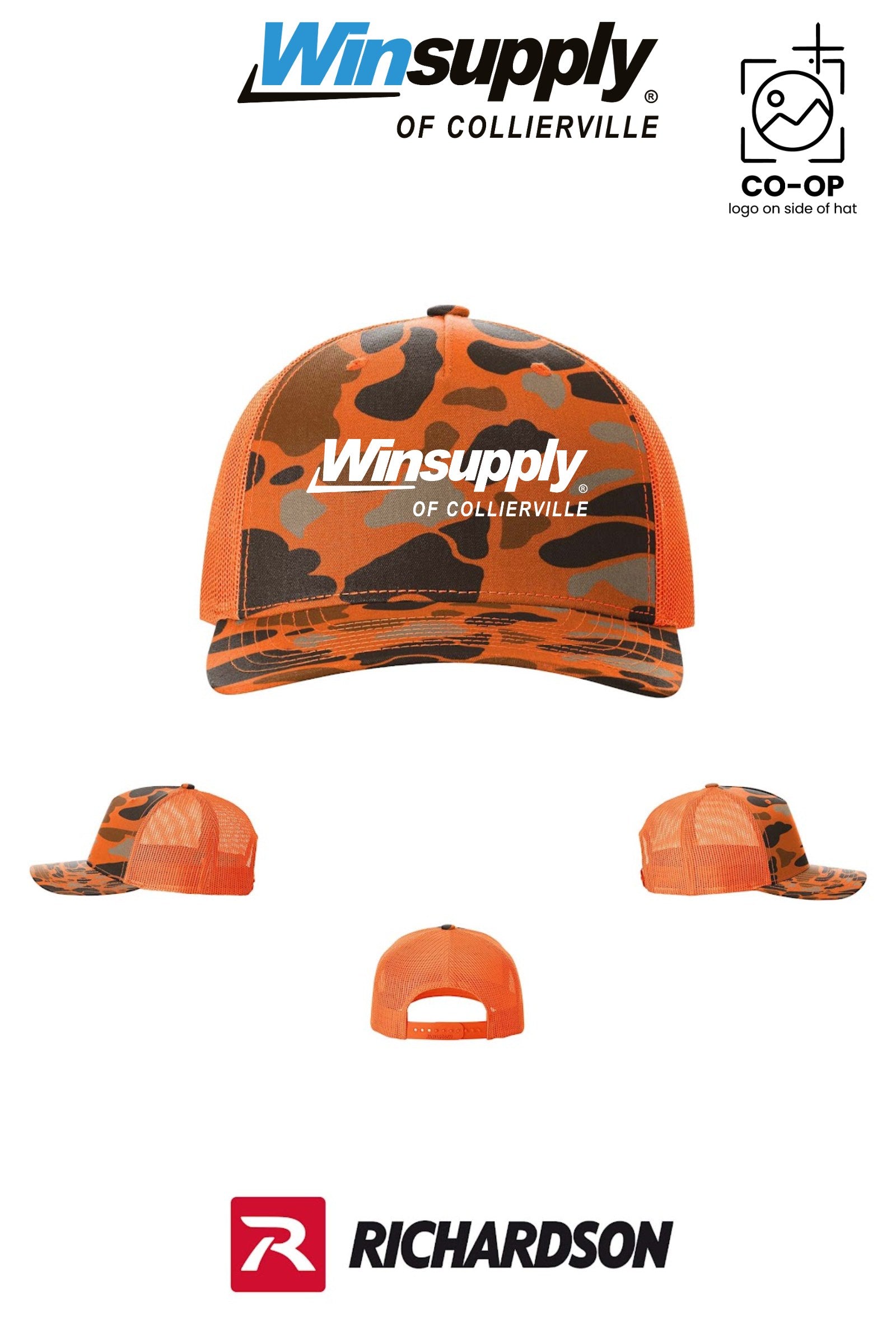 Richardson 112PFP Printed Five-Panel Trucker - Winston Salem Noland