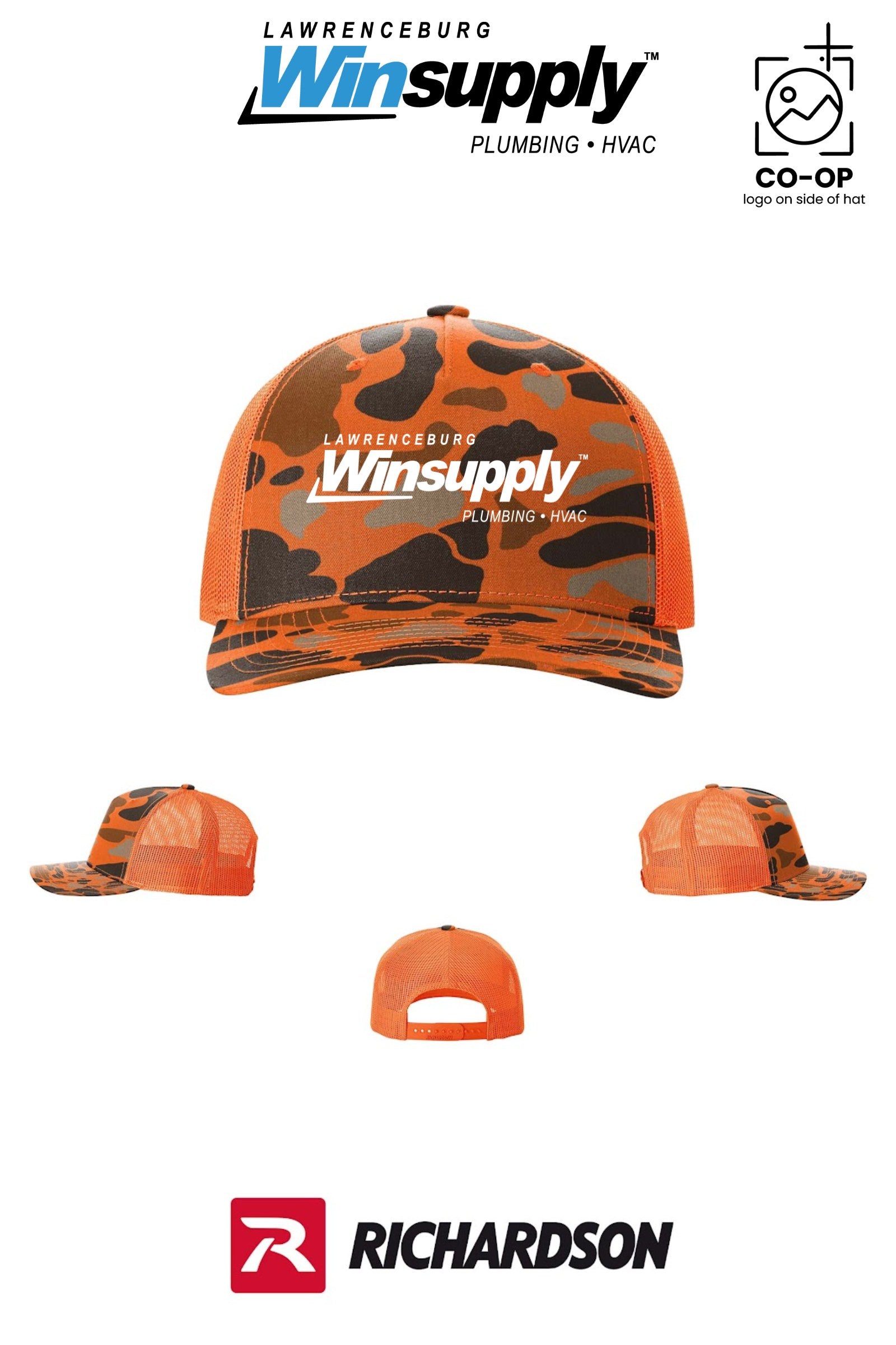 Richardson 112PFP Printed Five-Panel Trucker - Lawrenceburg Winsupply
