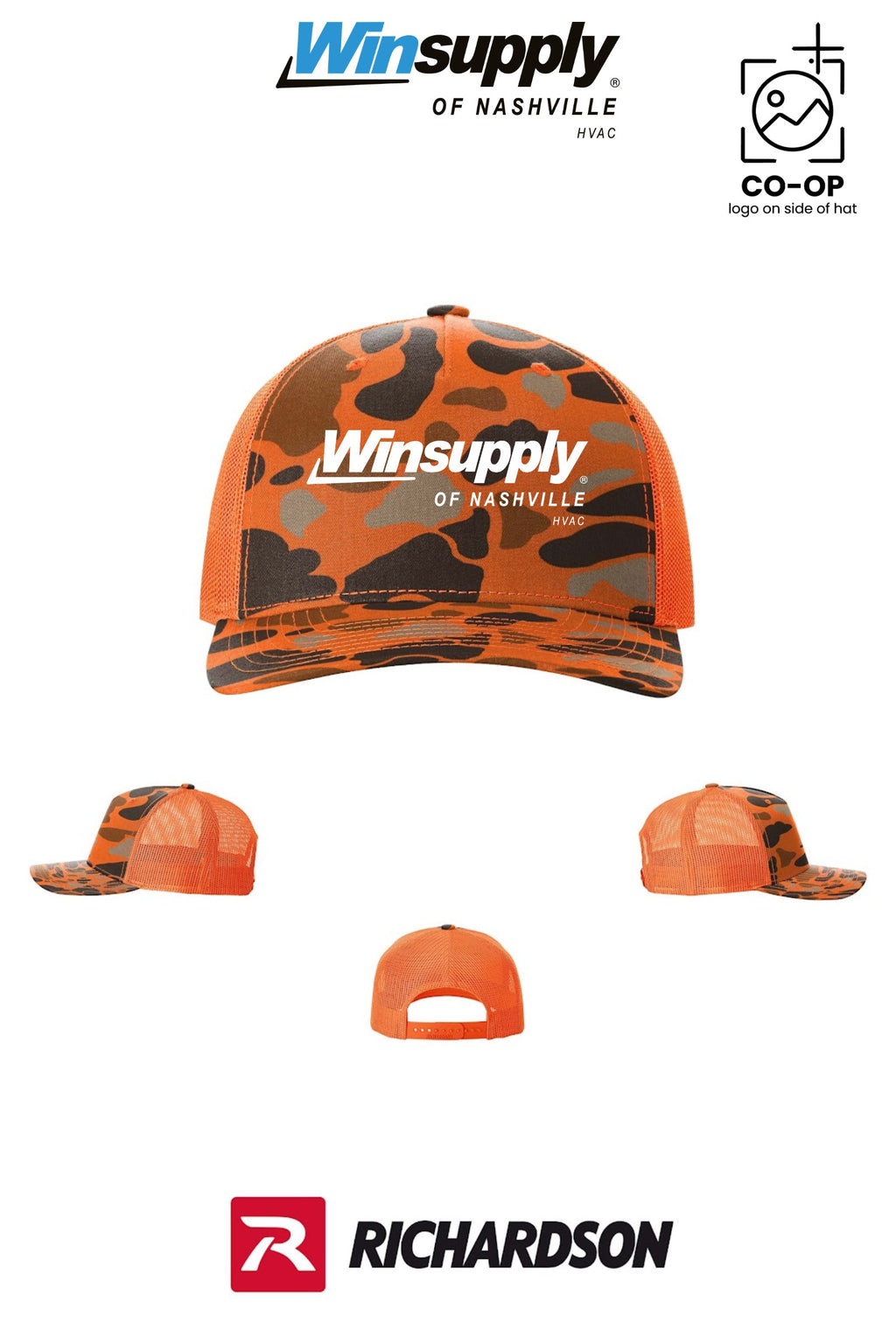 Richardson 112PFP Printed Five-Panel Trucker - Winsupply of Nashville HVAC