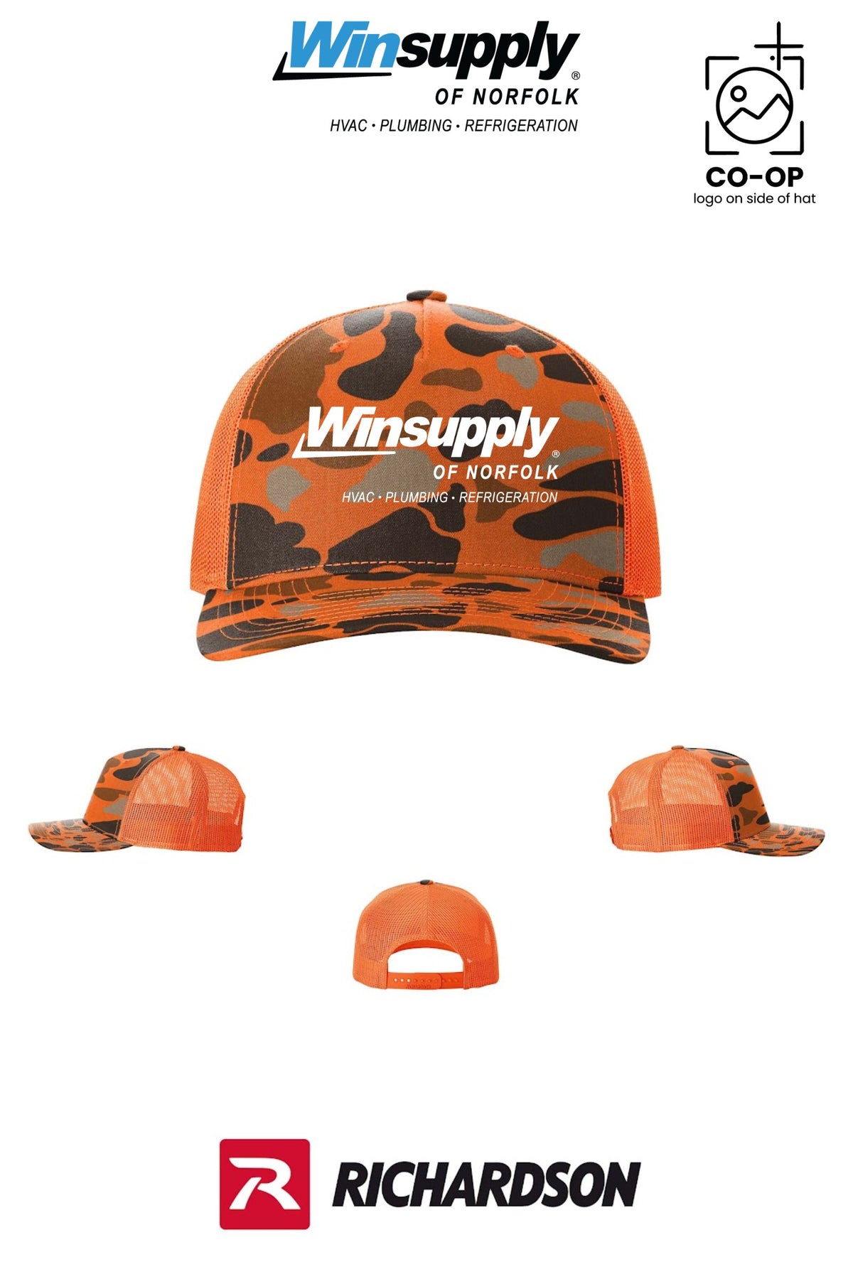 Richardson 112PFP Printed Five-Panel Trucker - Winsupply of Norfolk
