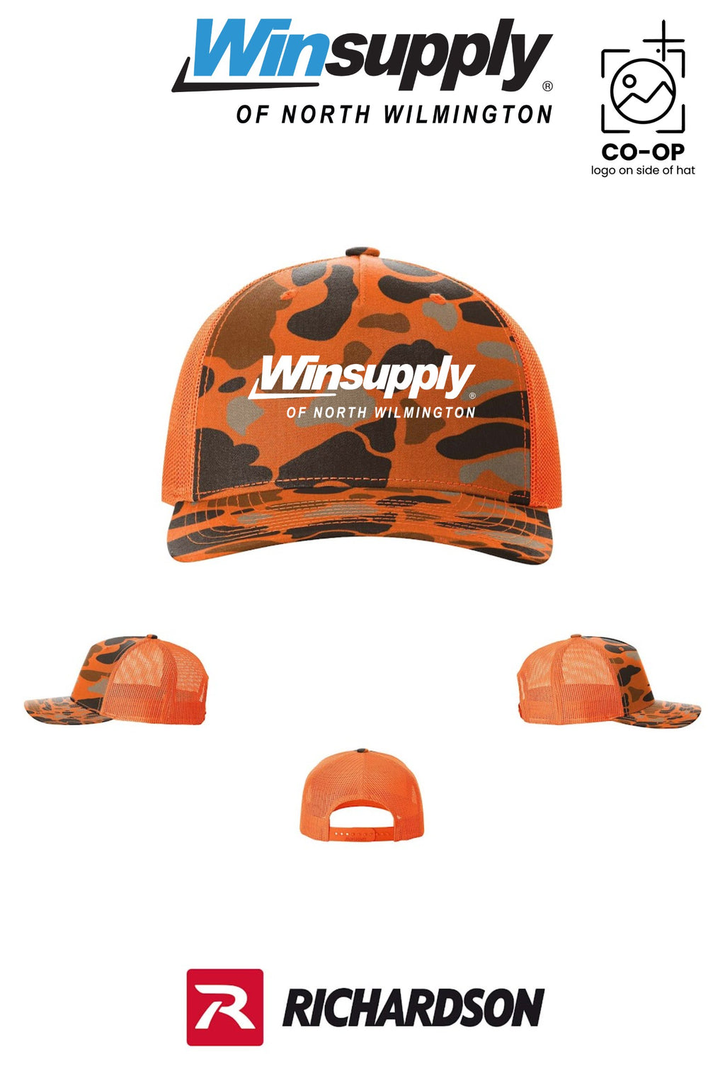 Richardson 112PFP Printed Five-Panel Trucker - Winsupply N Wilmington NC