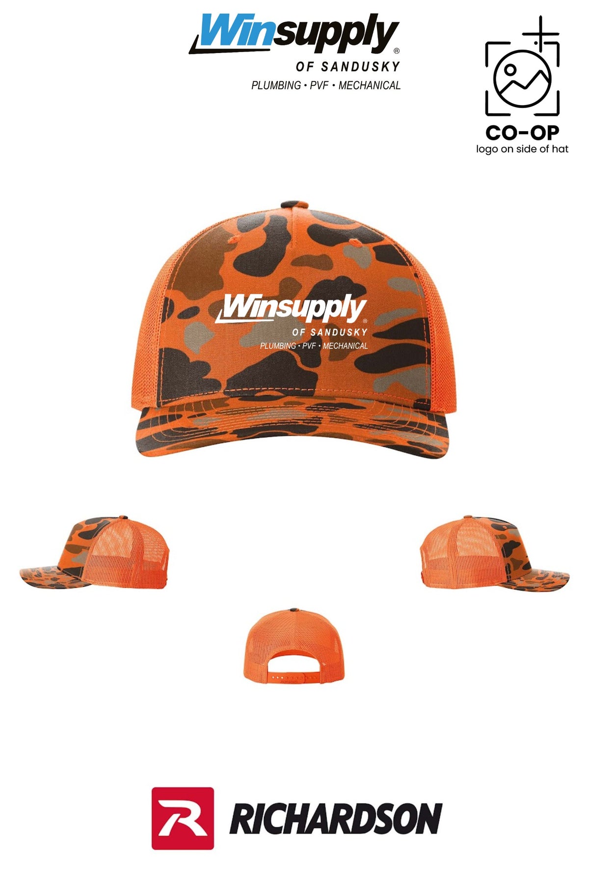 Richardson 112PFP Printed Five-Panel Trucker - Winsupply of Sandusky
