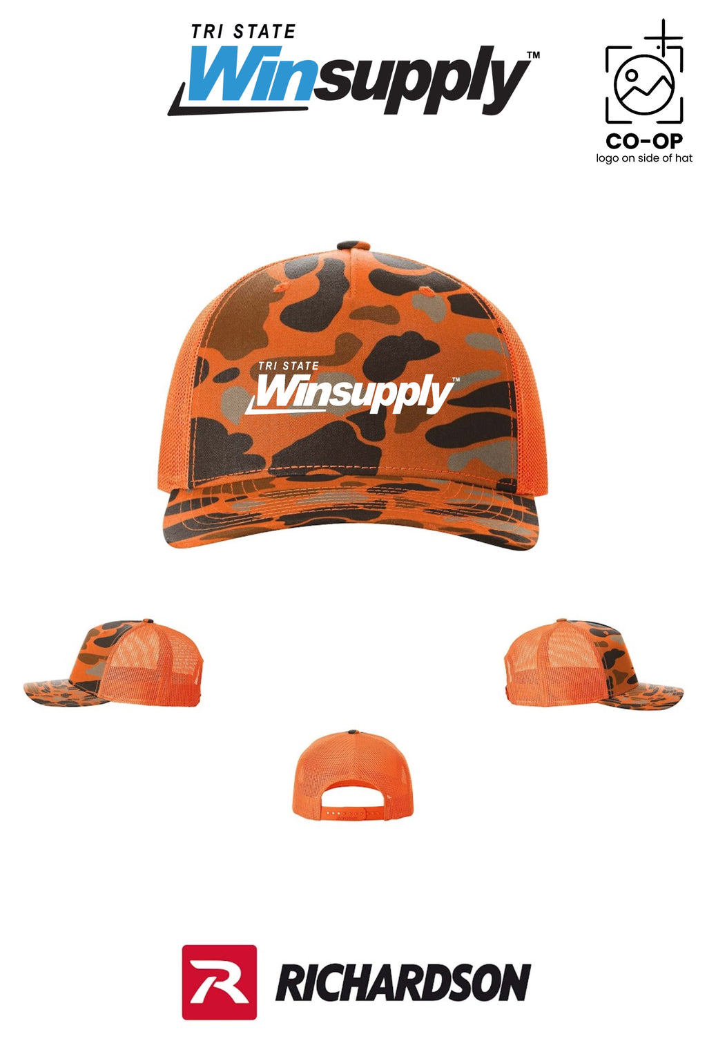Richardson 112PFP Printed Five-Panel Trucker - Tri-State Winsupply