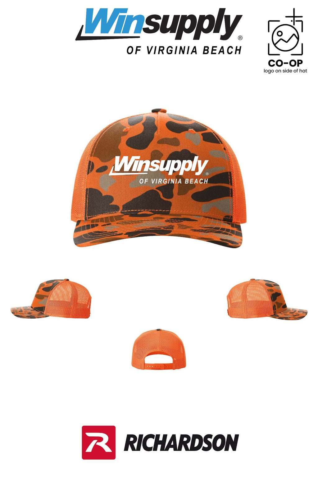 Richardson 112PFP Printed Five-Panel Trucker - Winsupply Virginia Beach VA
