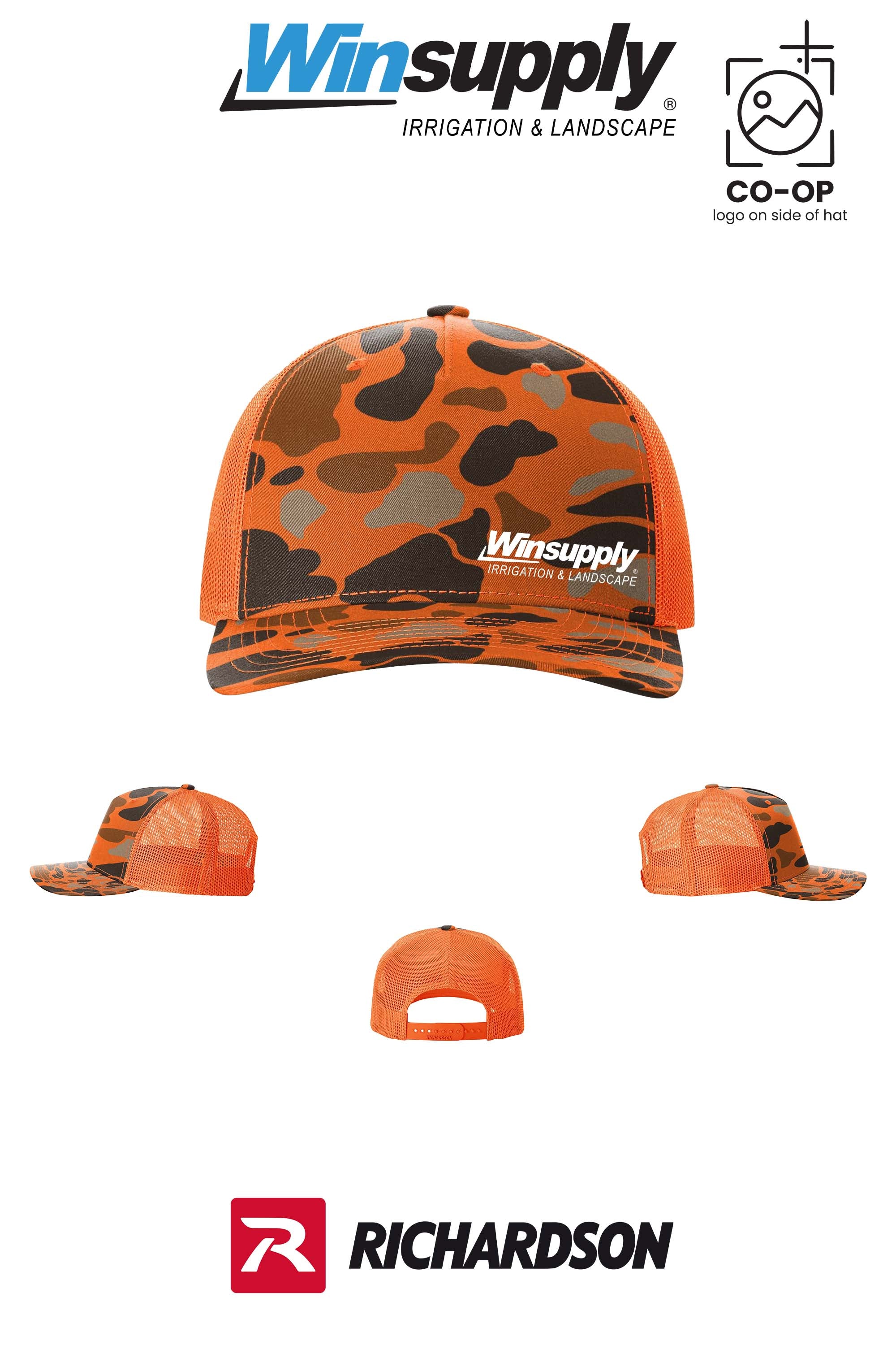 Richardson 112PFP Printed Five-Panel Trucker *offset logo* - Winsupply NE Albuquerque NM Co.