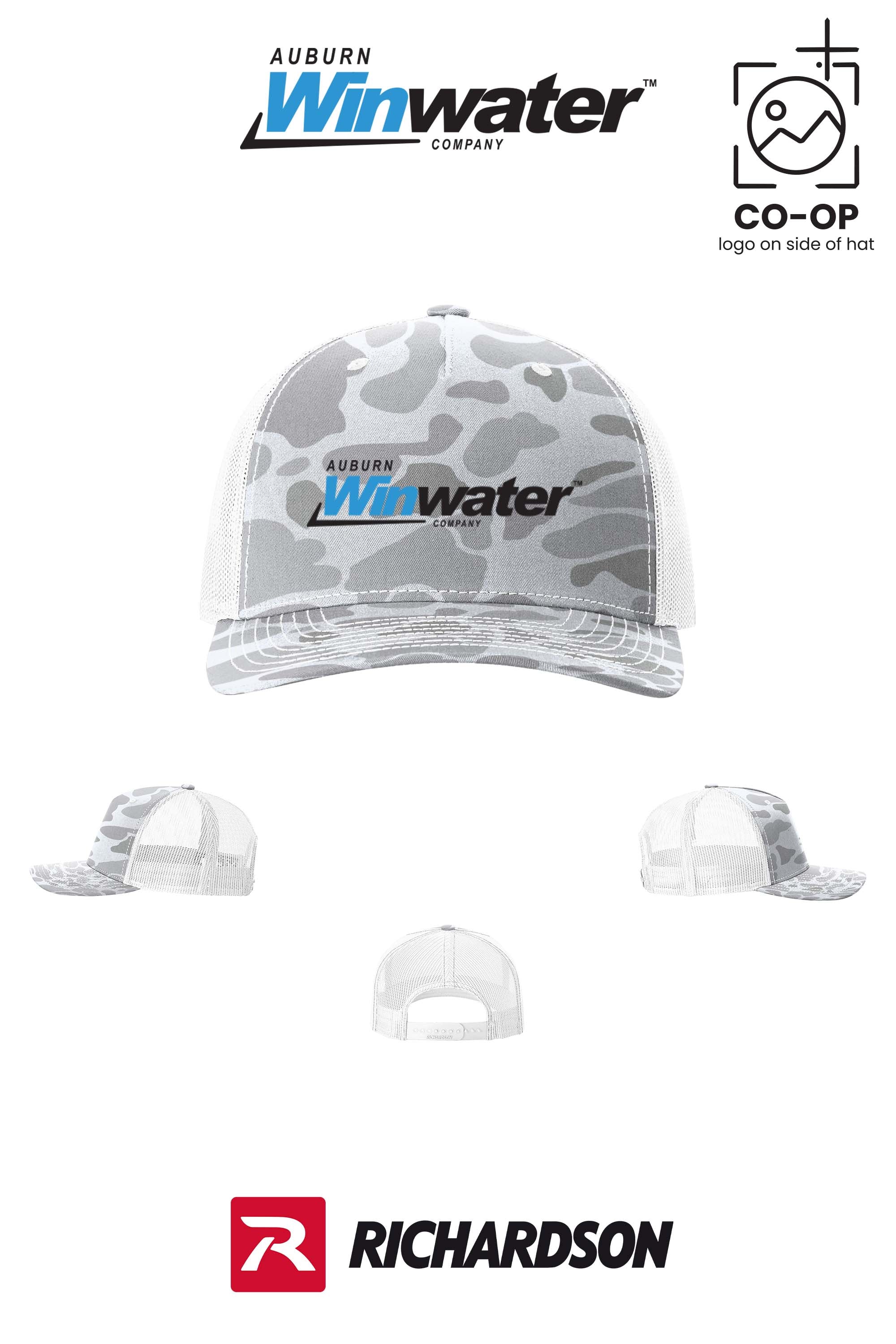 Richardson 112PFP Printed Five-Panel Trucker - Auburn Winwater