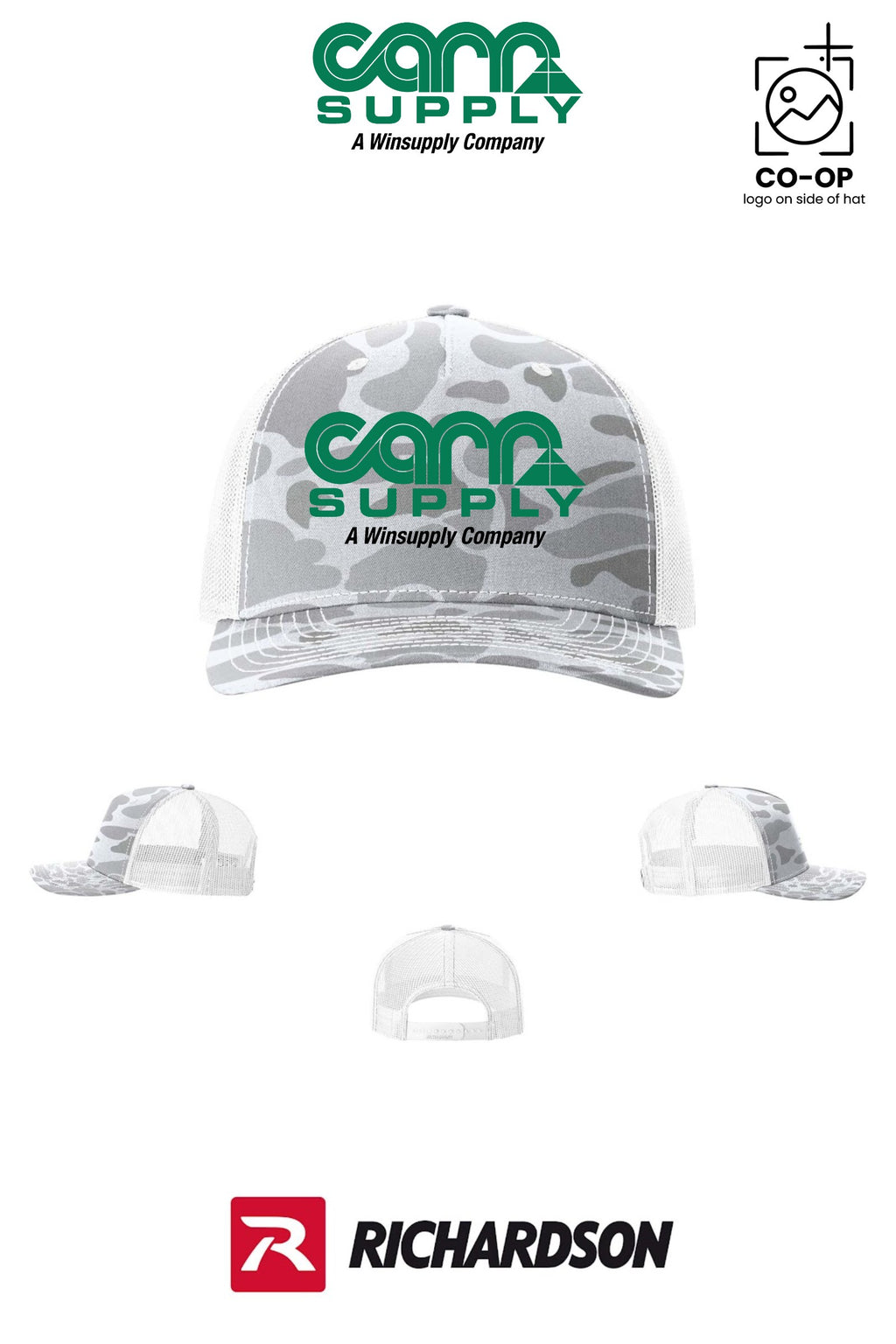 Richardson 112PFP Printed Five-Panel Trucker - Carr Supply - Athens