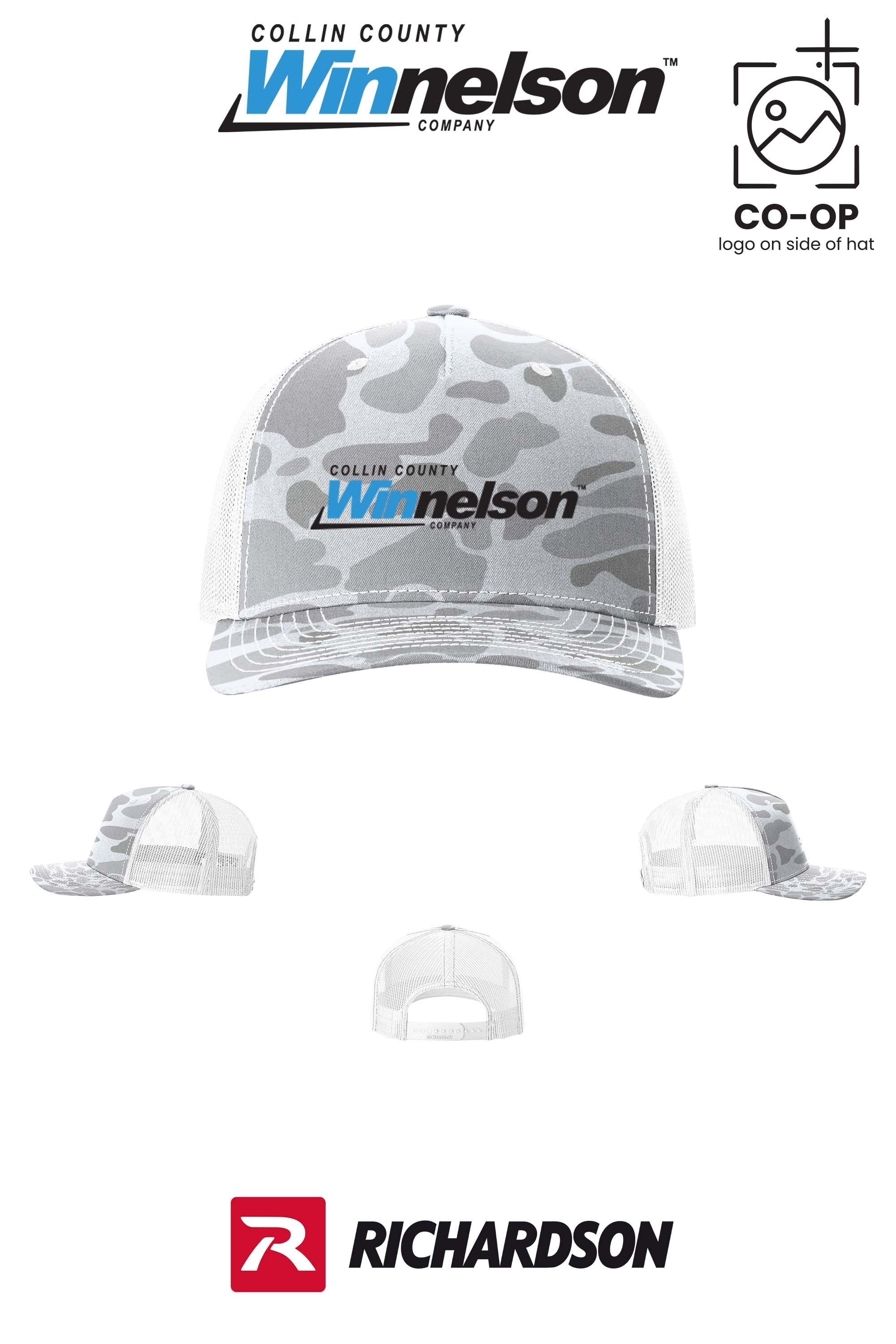 Richardson 112PFP Printed Five-Panel Trucker - Collin County Winnelson