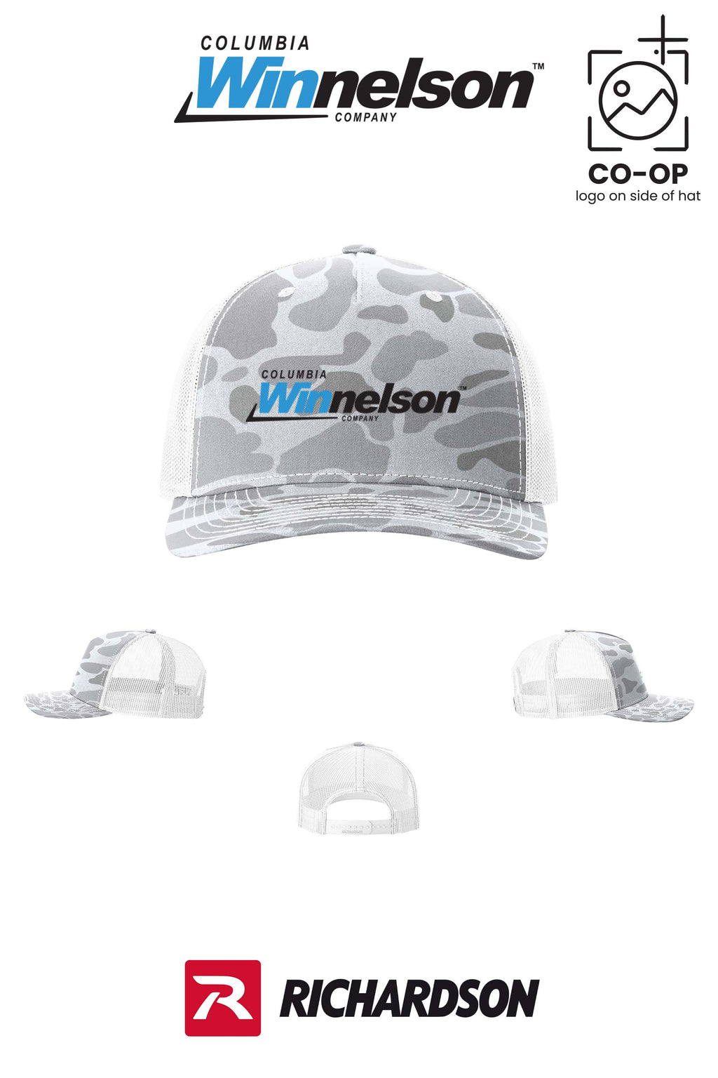 Richardson 112PFP Printed Five-Panel Trucker - Columbia MO Winnelson