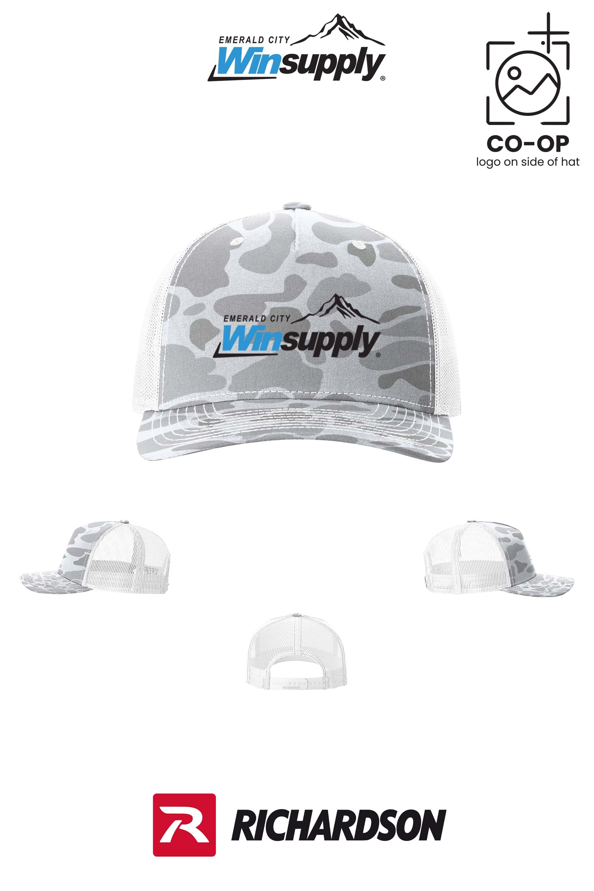 Richardson 112PFP Printed Five-Panel Trucker - Winsupply Emerald City