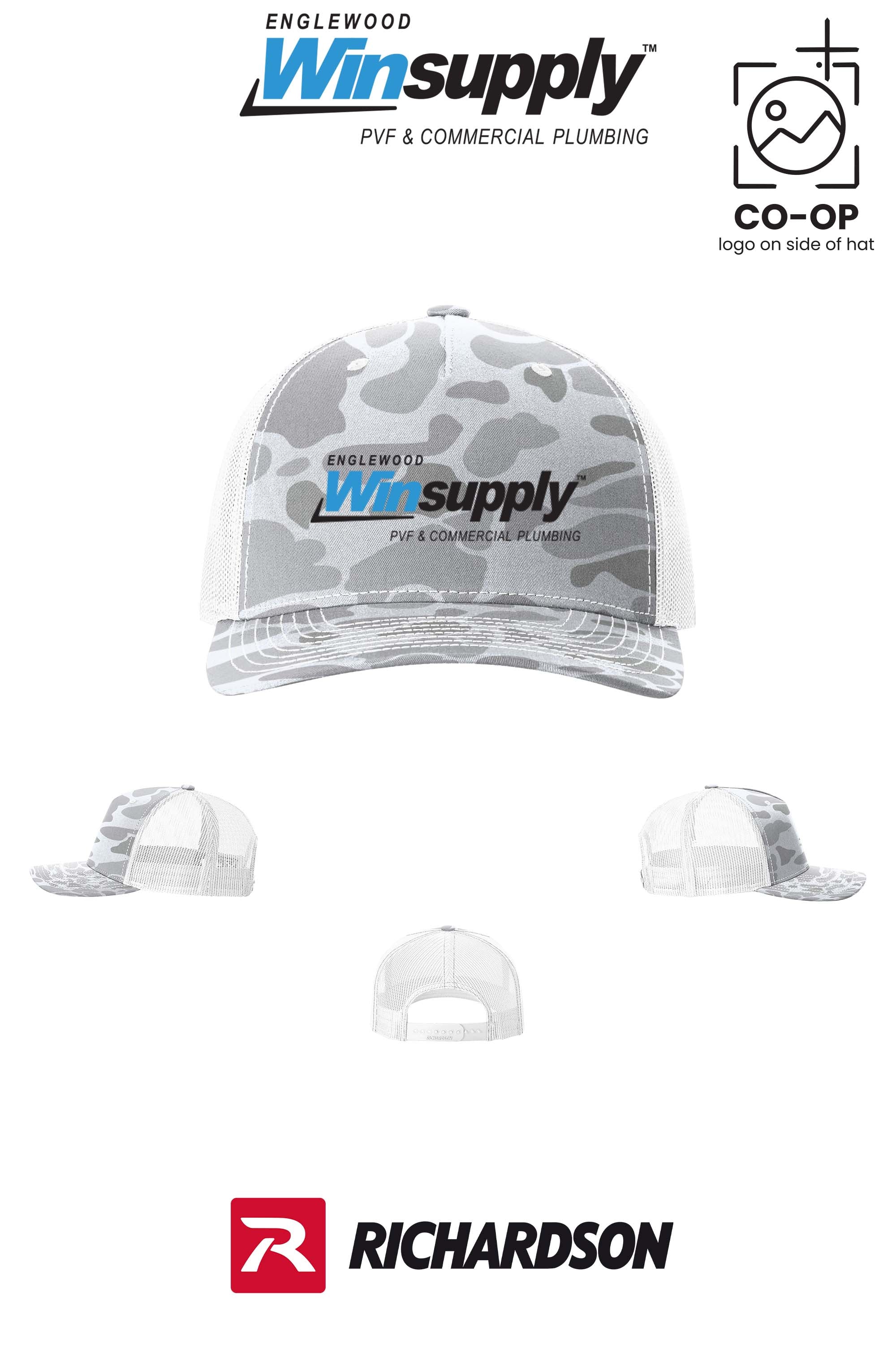 Richardson 112PFP Printed Five-Panel Trucker - Englewood Winsupply
