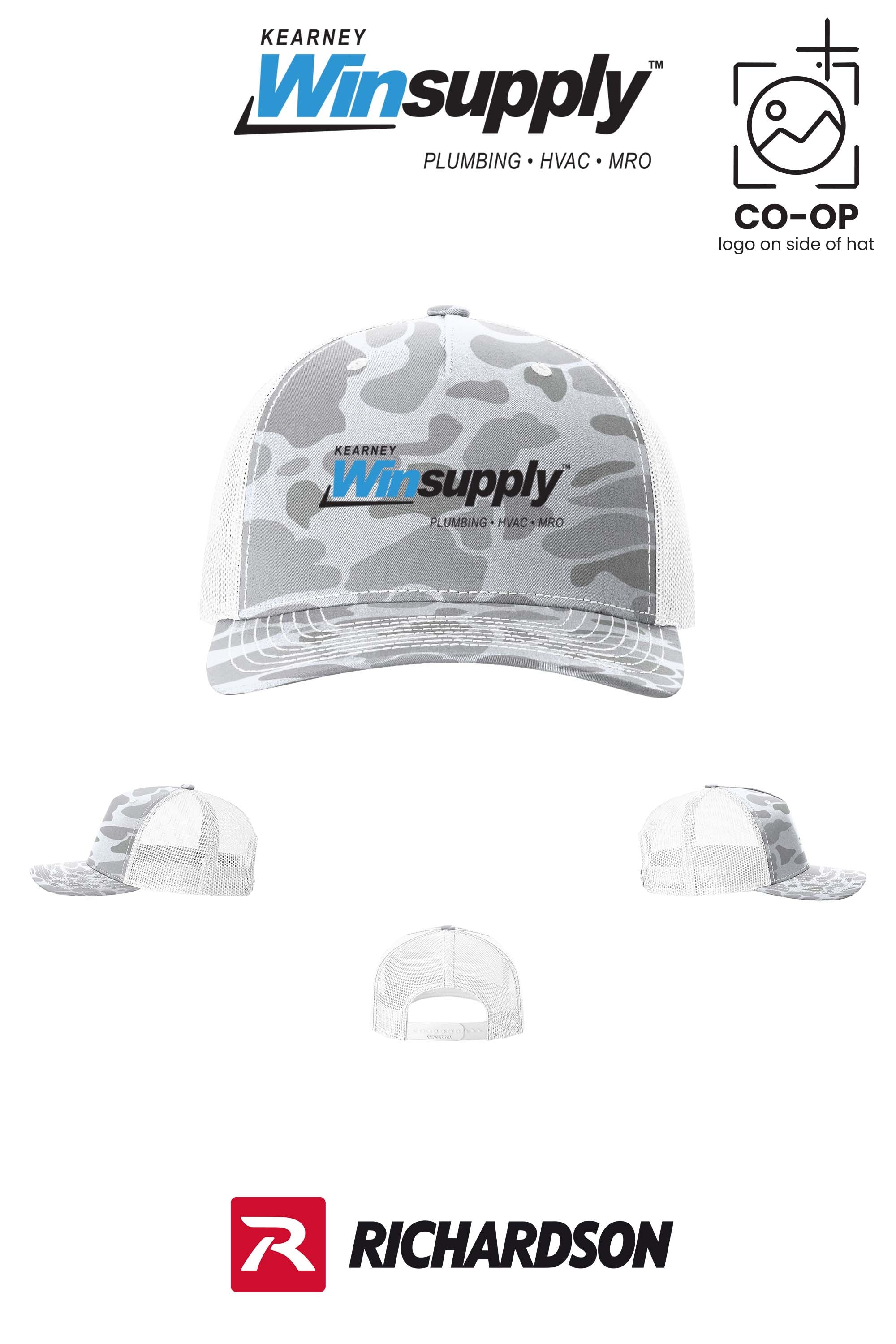 Richardson 112PFP Printed Five-Panel Trucker - Kearney Winsupply