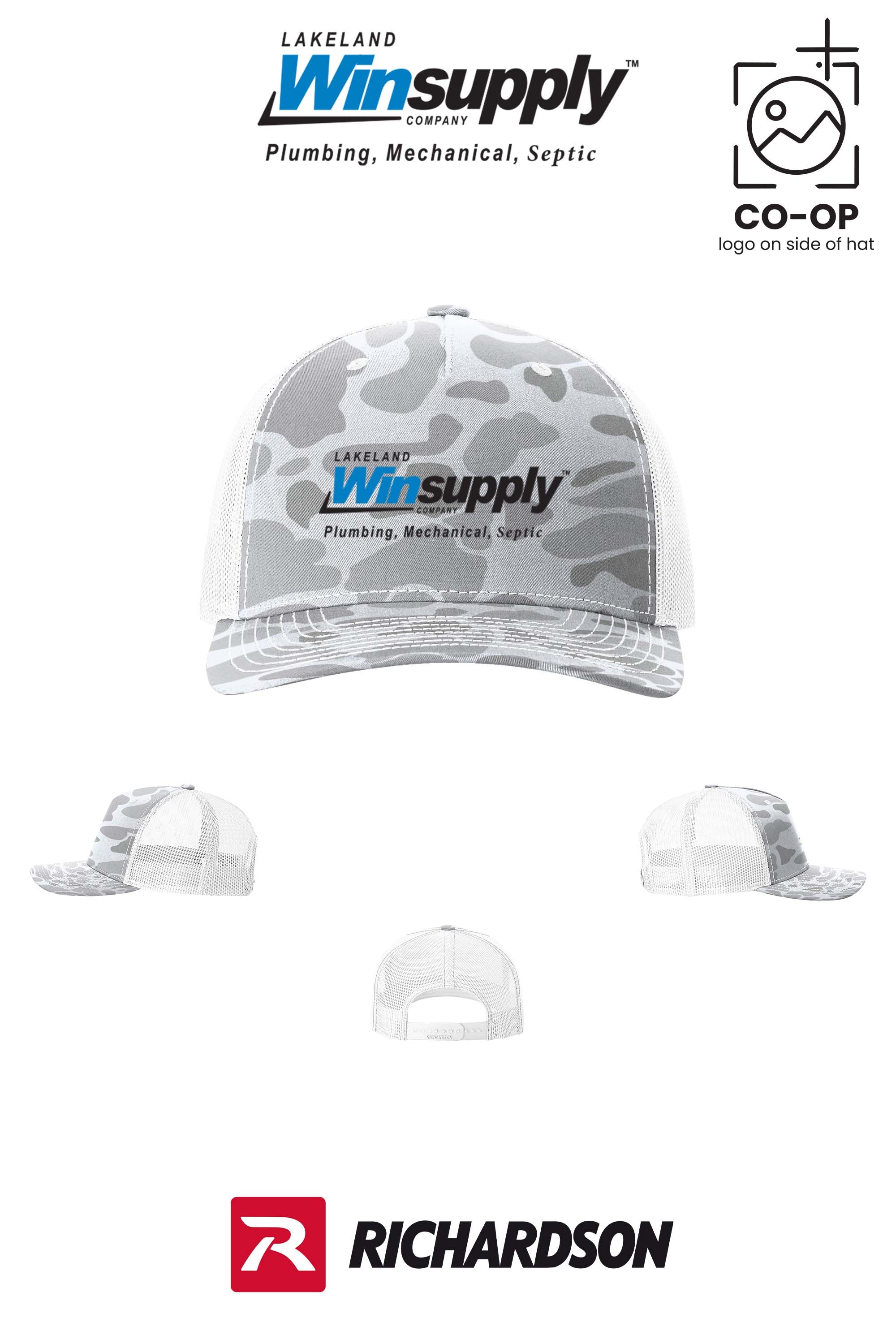 Richardson 112PFP Printed Five-Panel Trucker - Lakeland Winsupply