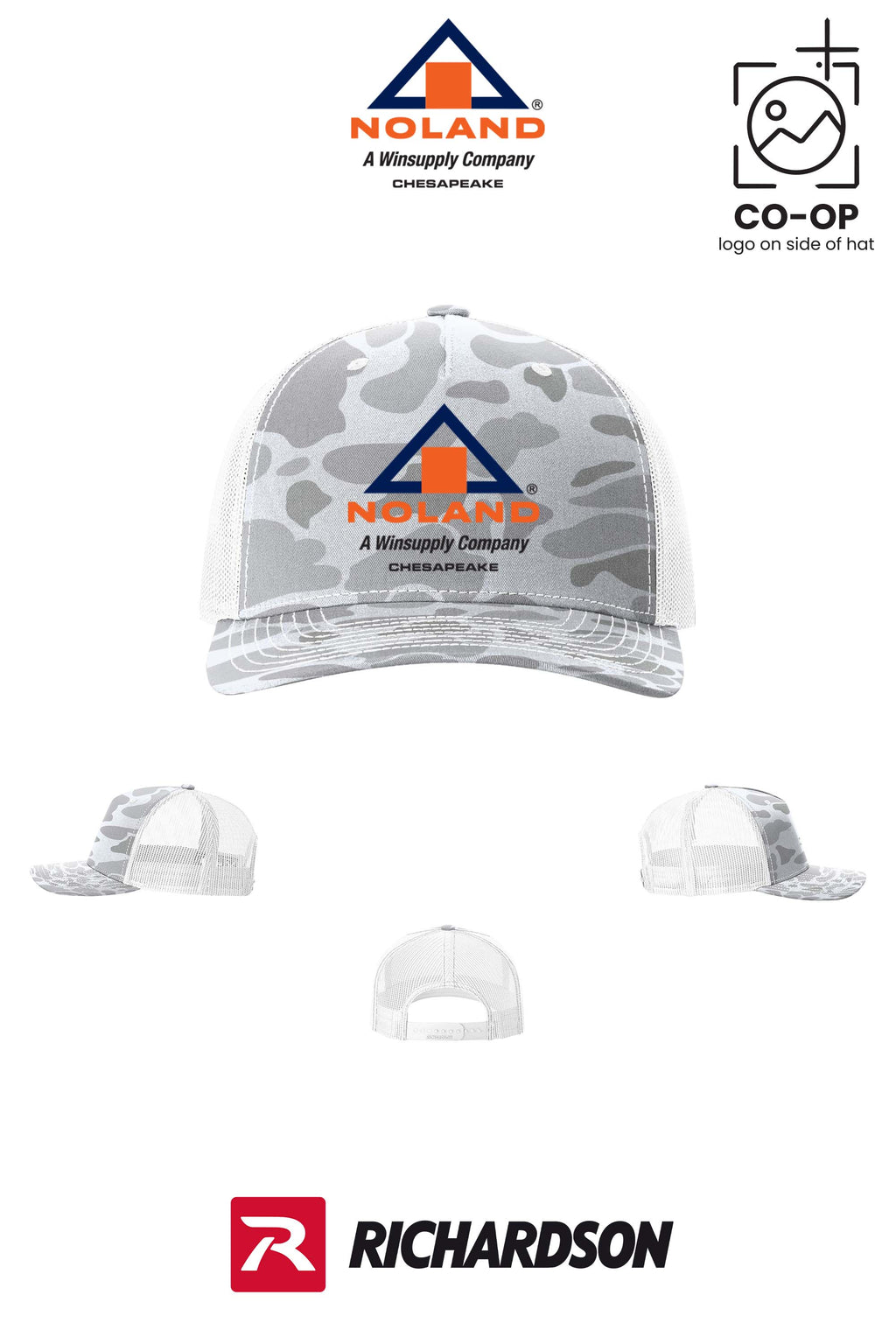 Richardson 112PFP Printed Five-Panel Trucker - Noland Company Chesapeake