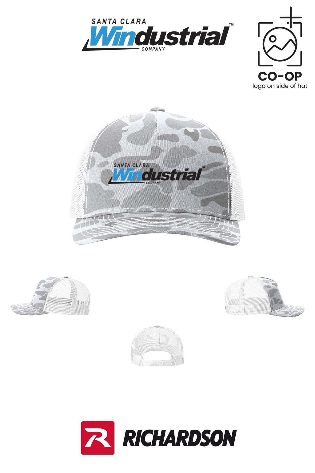 Richardson 112PFP Printed Five-Panel Trucker - Santa Clara Windustrial