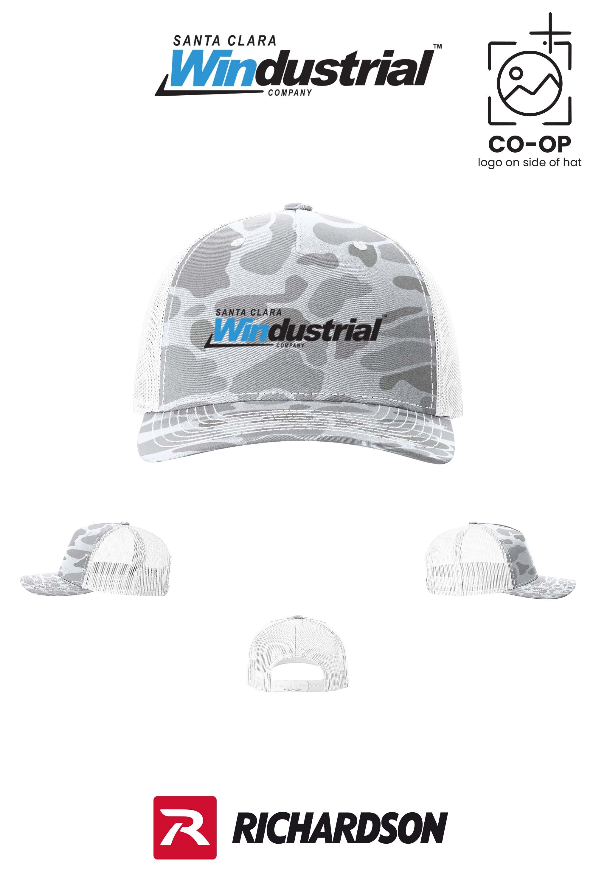 Richardson 112PFP Printed Five-Panel Trucker - Santa Clara Windustrial