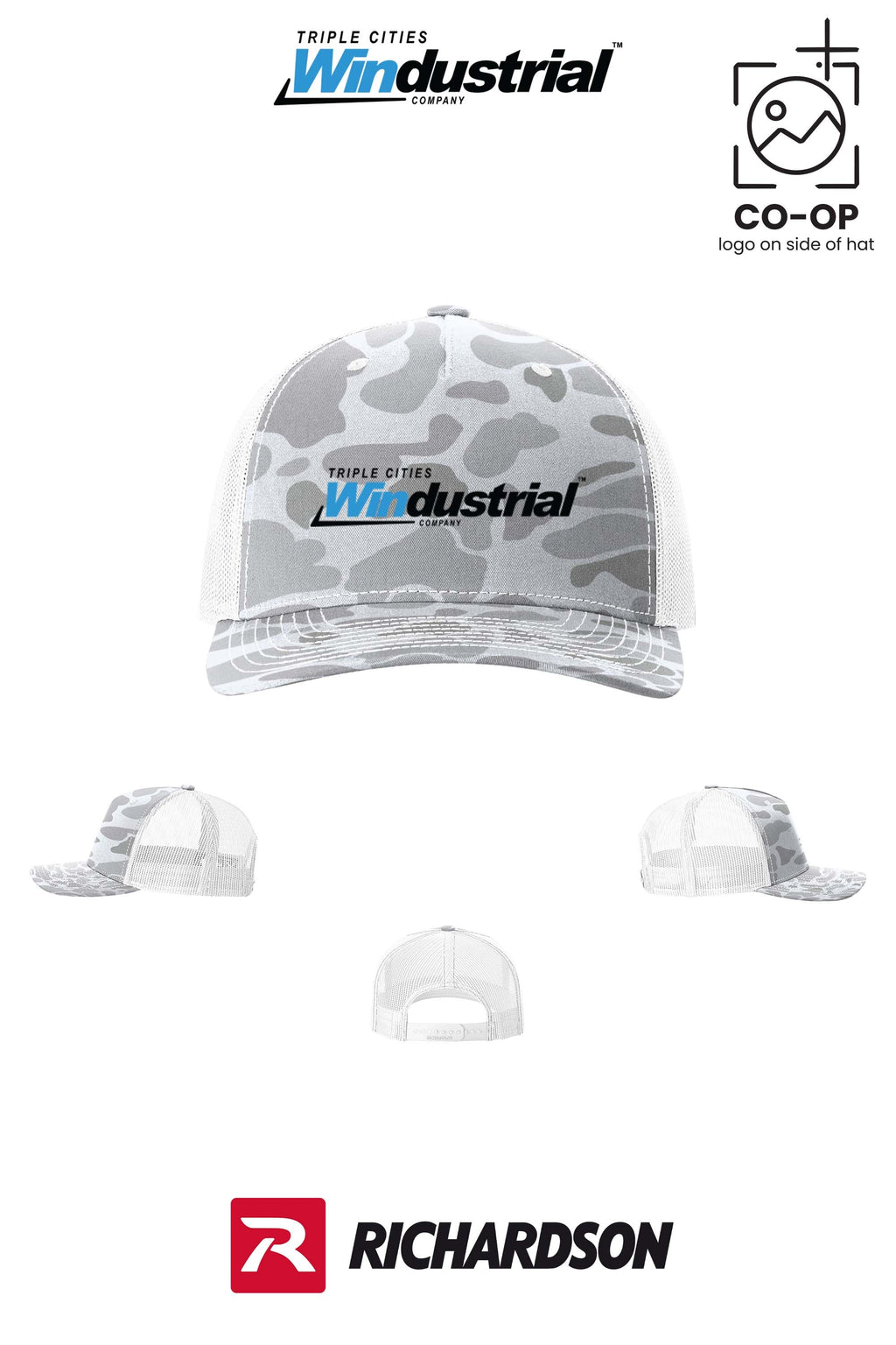 Richardson 112PFP Printed Five-Panel Trucker - Windustrial Triple Cities
