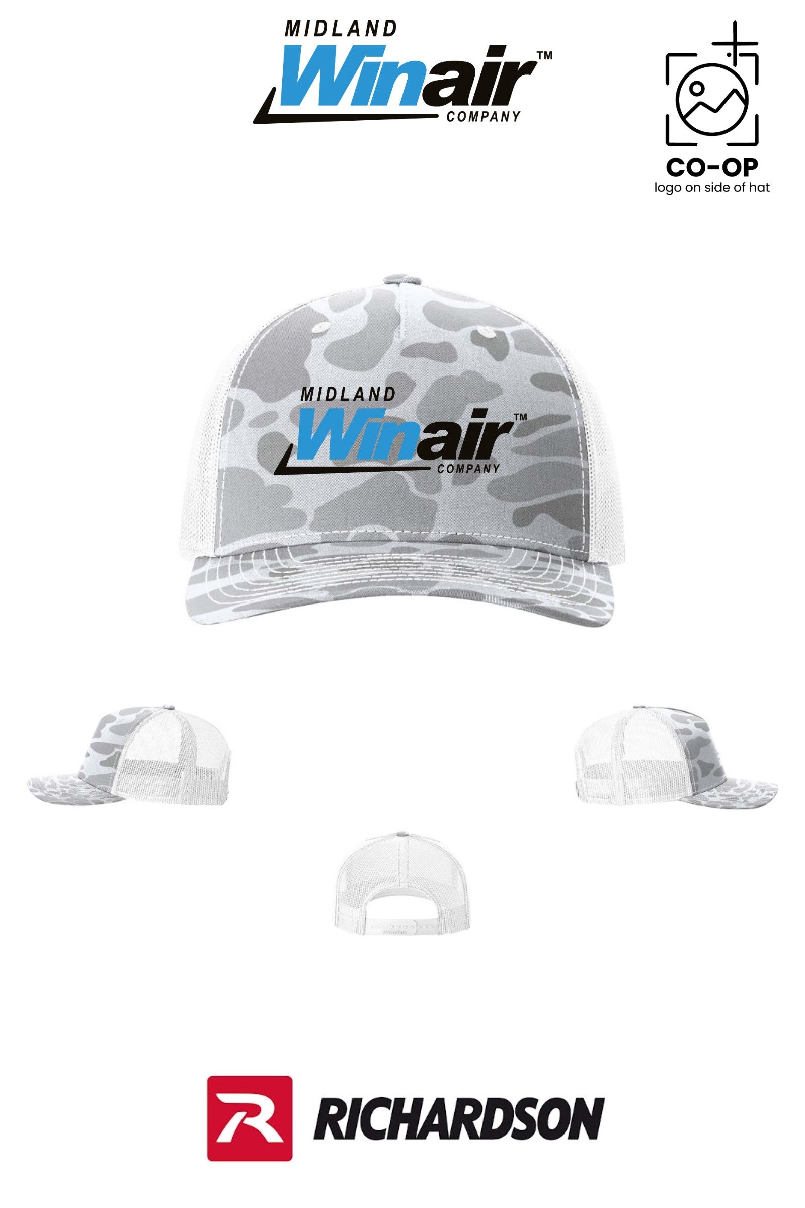 Richardson 112PFP Printed Five-Panel Trucker - Midland Winair