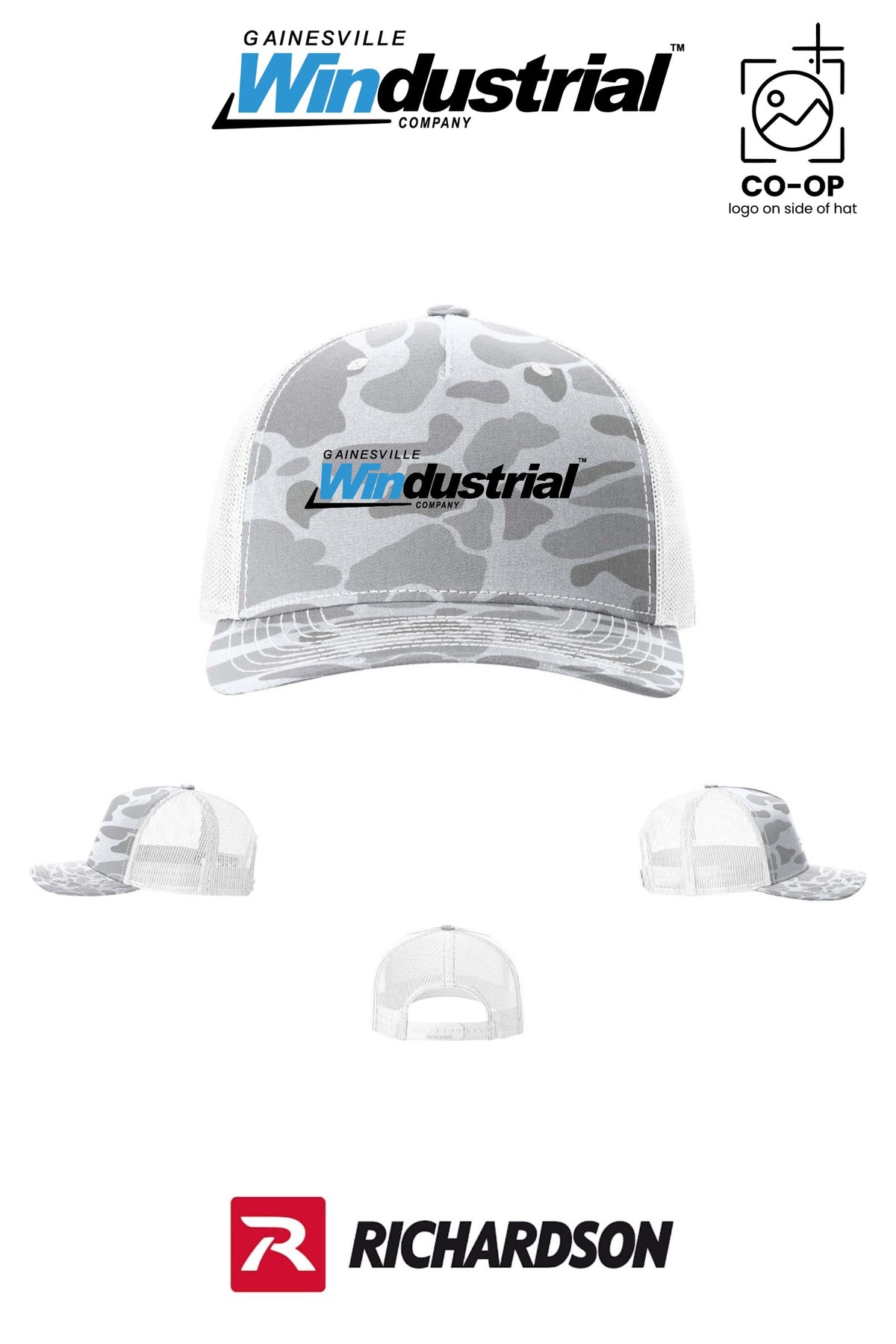 Richardson 112PFP Printed Five-Panel Trucker - Gainesville Windustrial