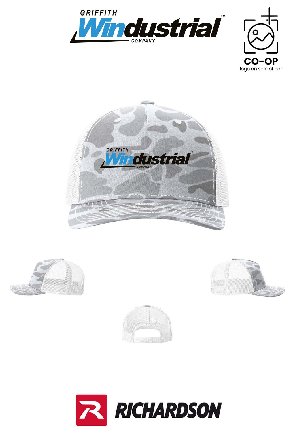 Richardson 112PFP Printed Five-Panel Trucker - Griffith Windustrial