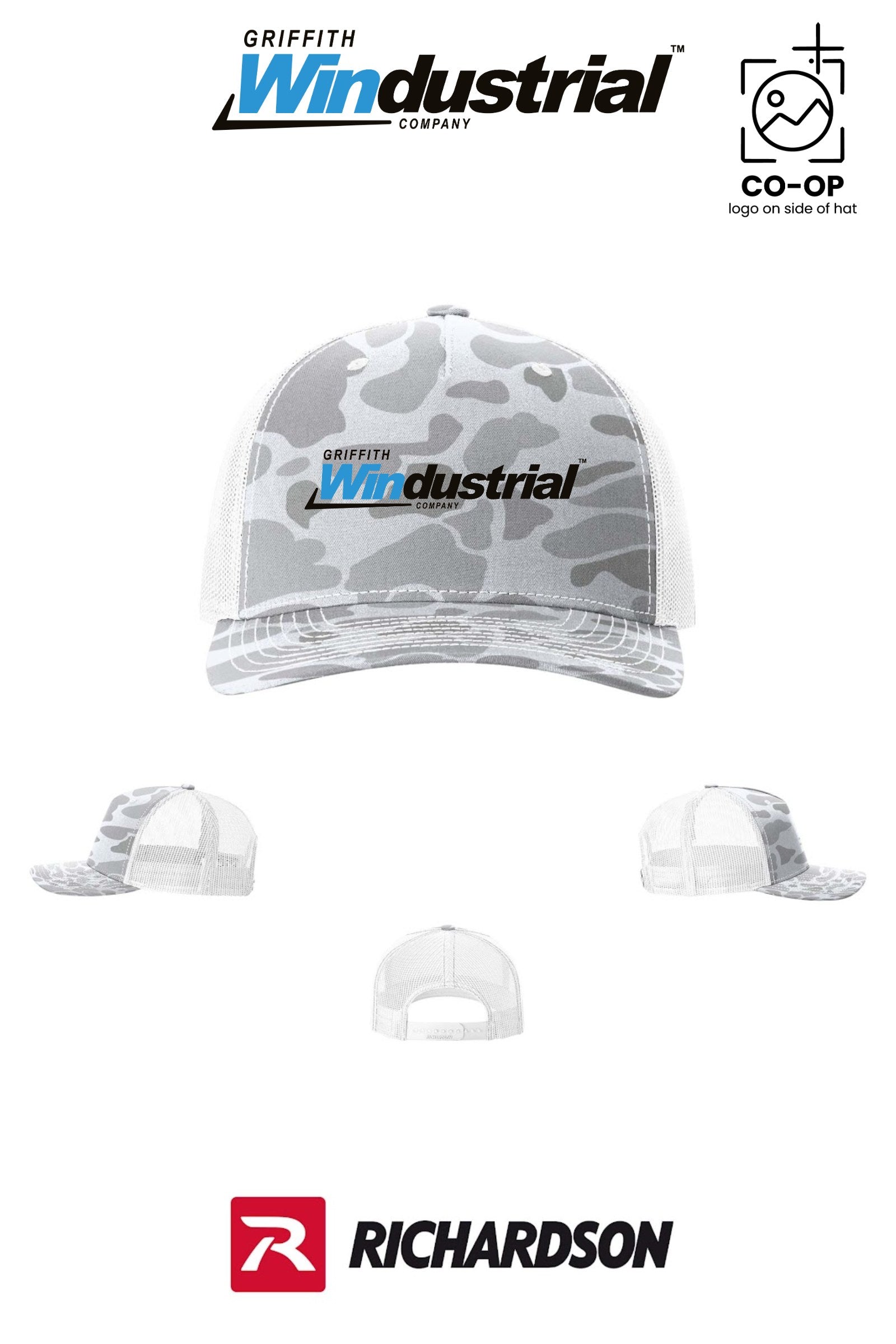 Richardson 112PFP Printed Five-Panel Trucker - Griffith Windustrial