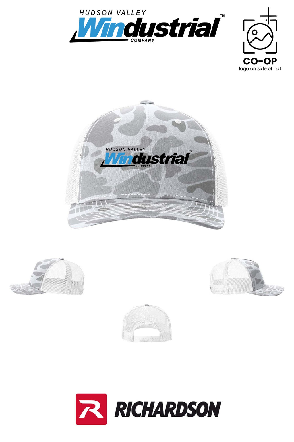 Richardson 112PFP Printed Five-Panel Trucker - Hudson Valley Windustrial