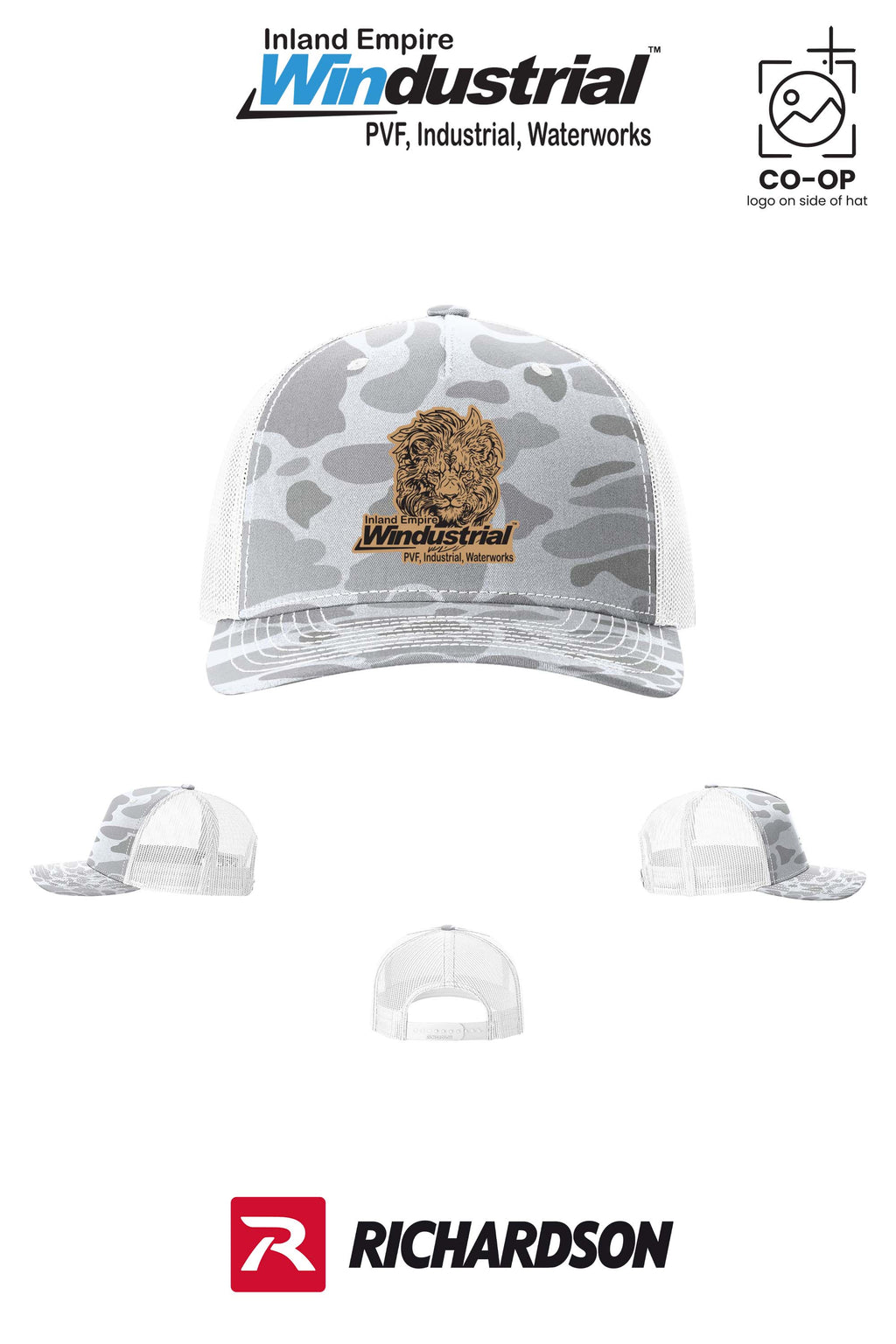 Richardson 112PFP Printed Five-Panel Trucker - Inland Empire Windustrial