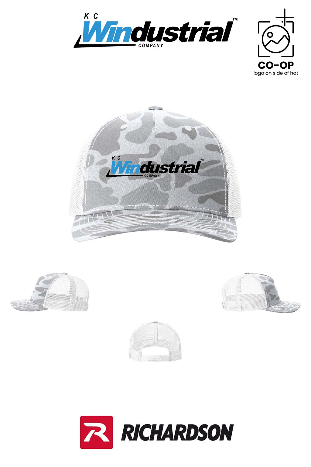 Richardson 112PFP Printed Five-Panel Trucker - KC Windustrial
